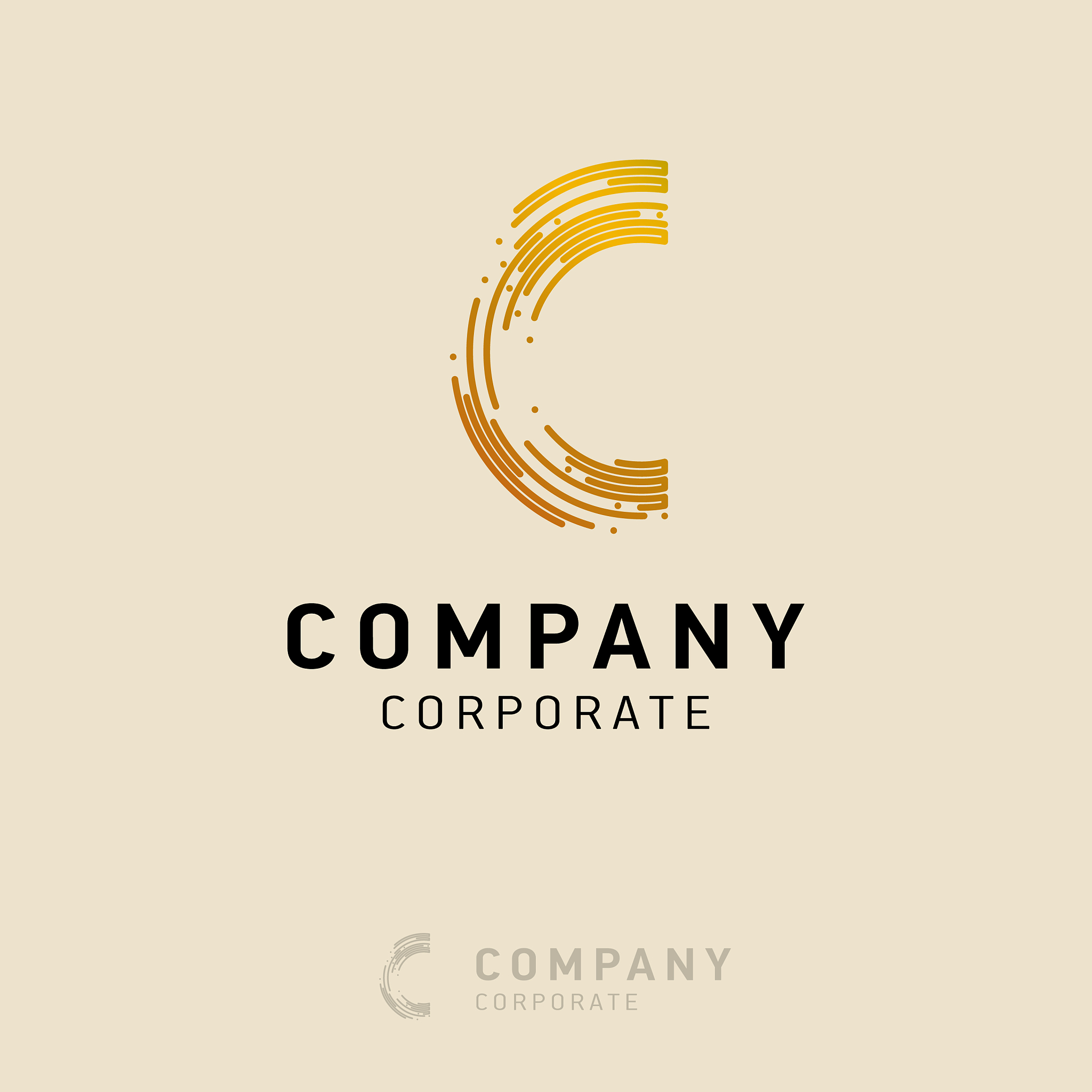 c company logo design with visiting card