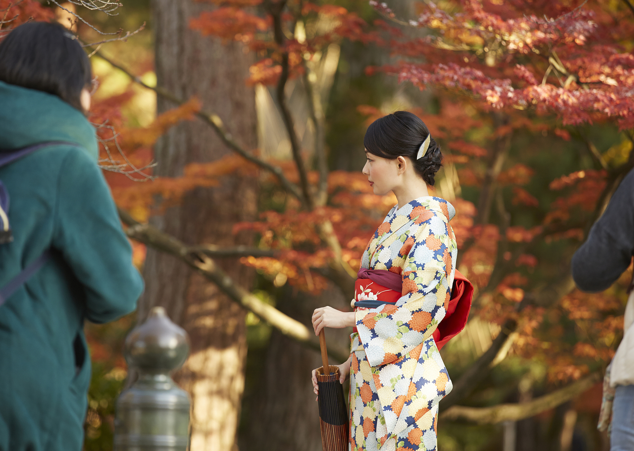 <strong>人属</strong>,人,花坛,金泽,日本,日本桥,旅途,旅行的人,和服,肖像