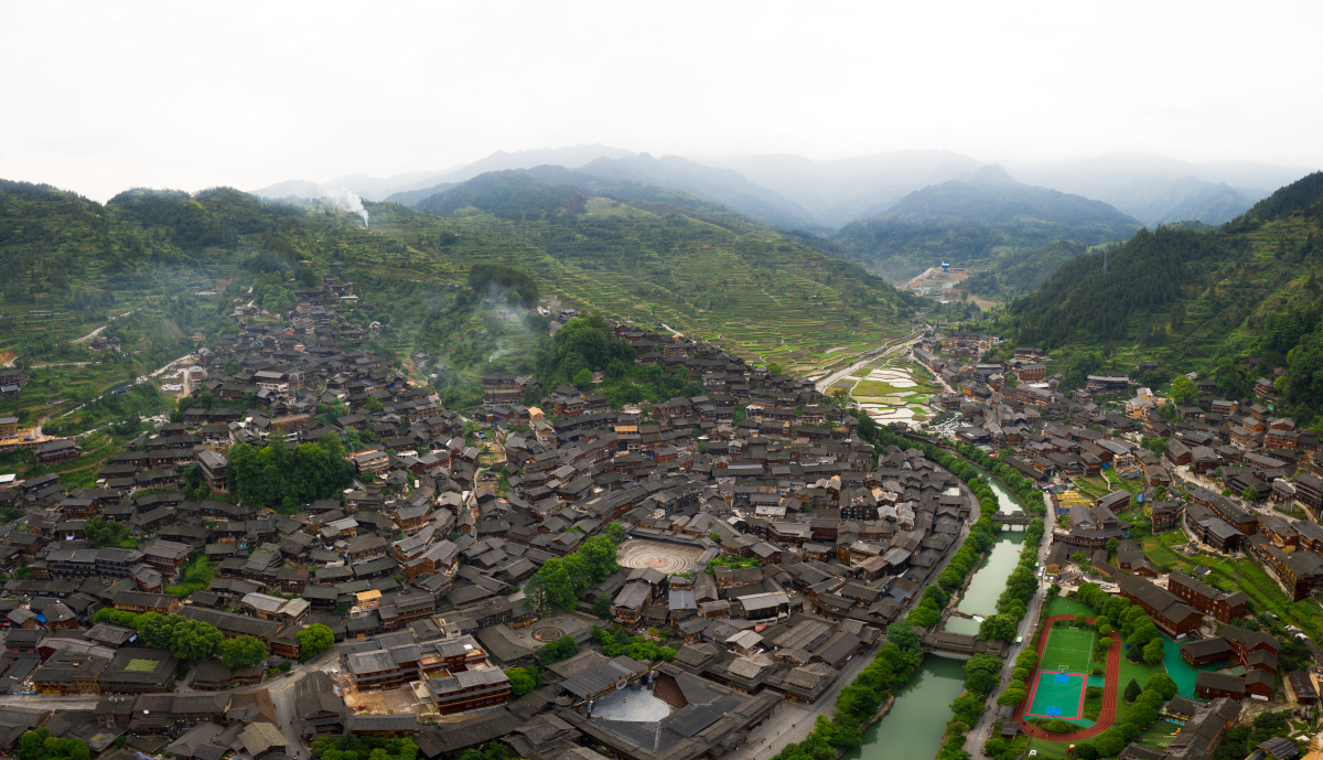 中国贵州西江千户苗寨风景