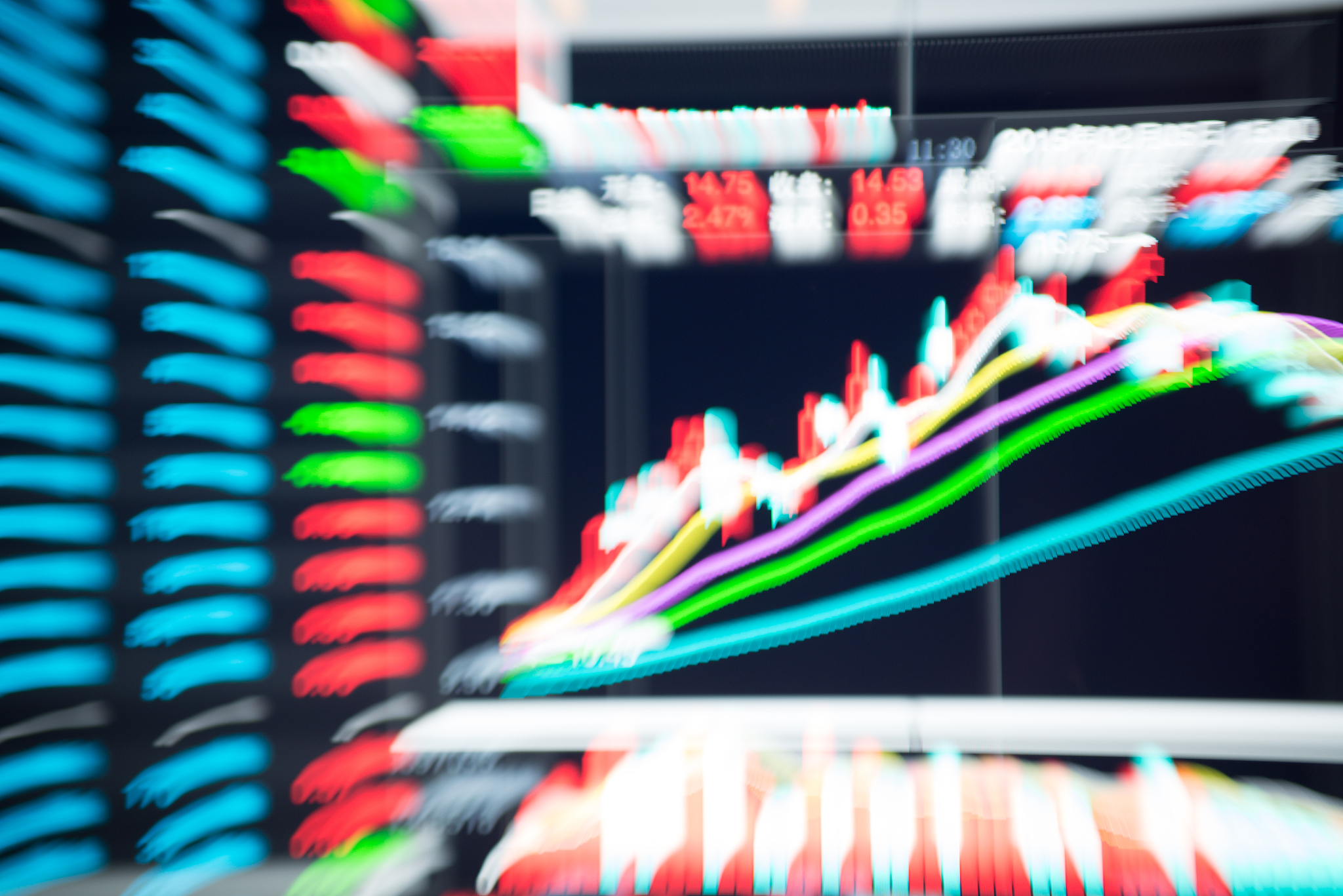 abstract blur stock market data
