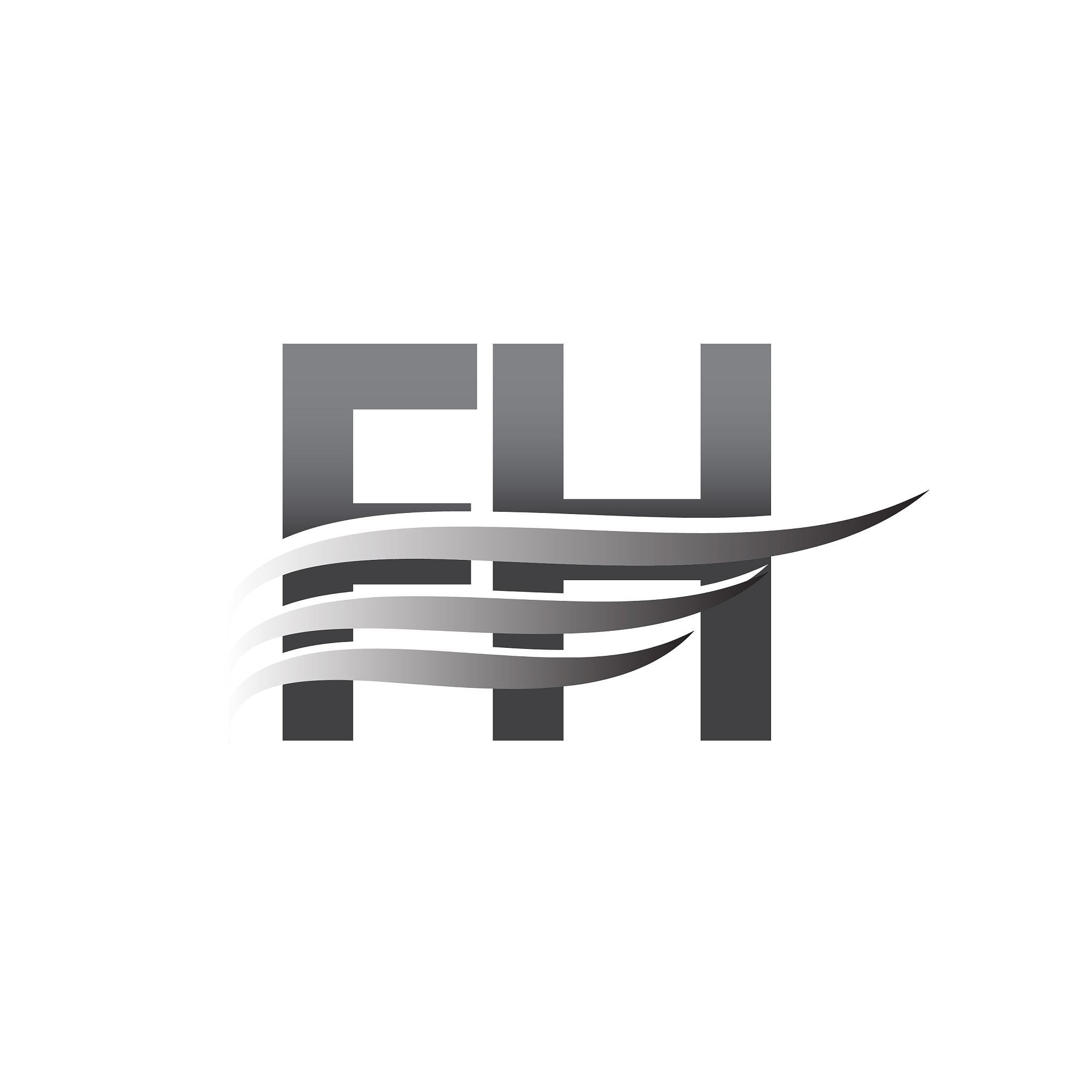 initial letter, grey color vector logotype