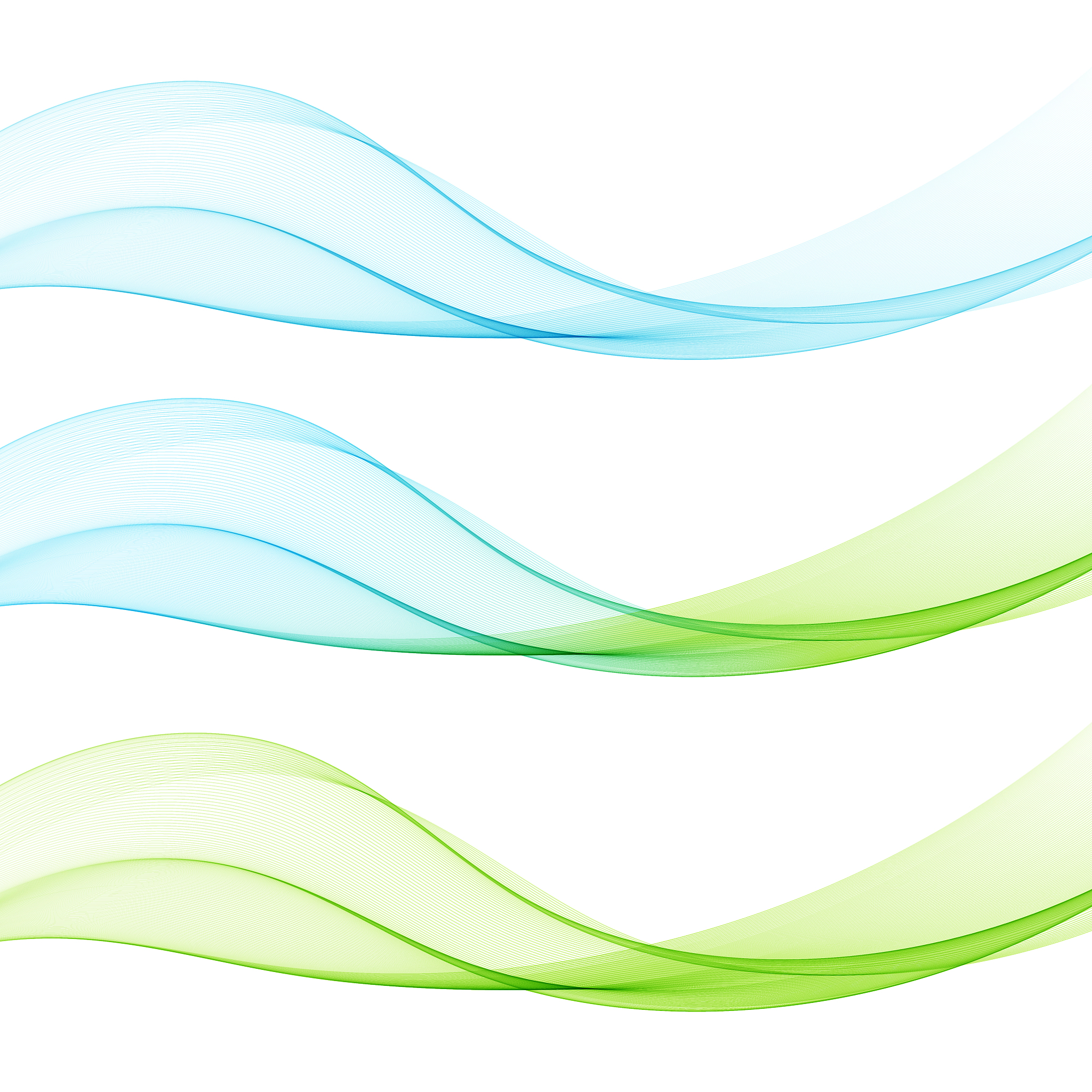 waved design element abstract color wave blue and green