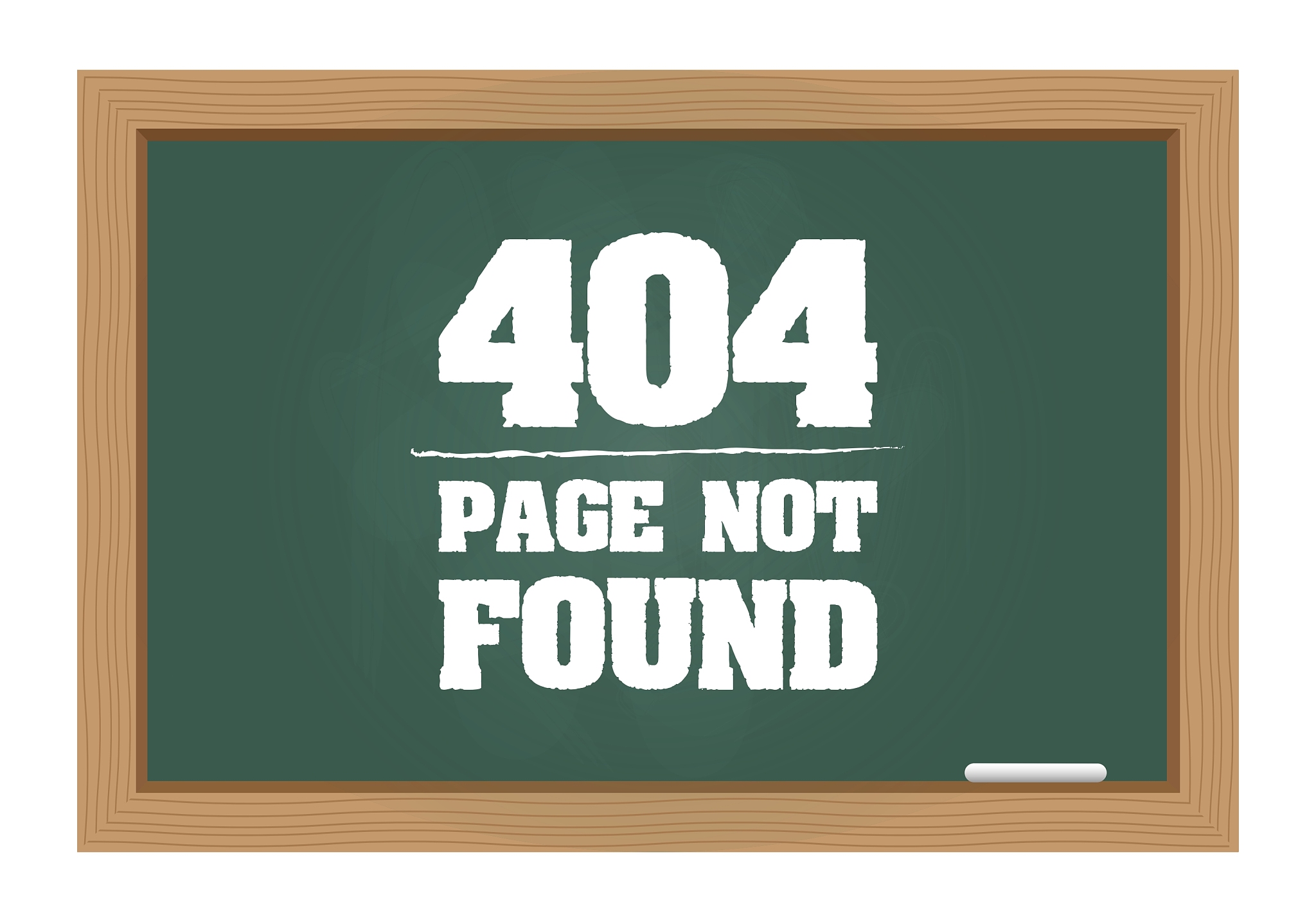 404 error message on chalkboard