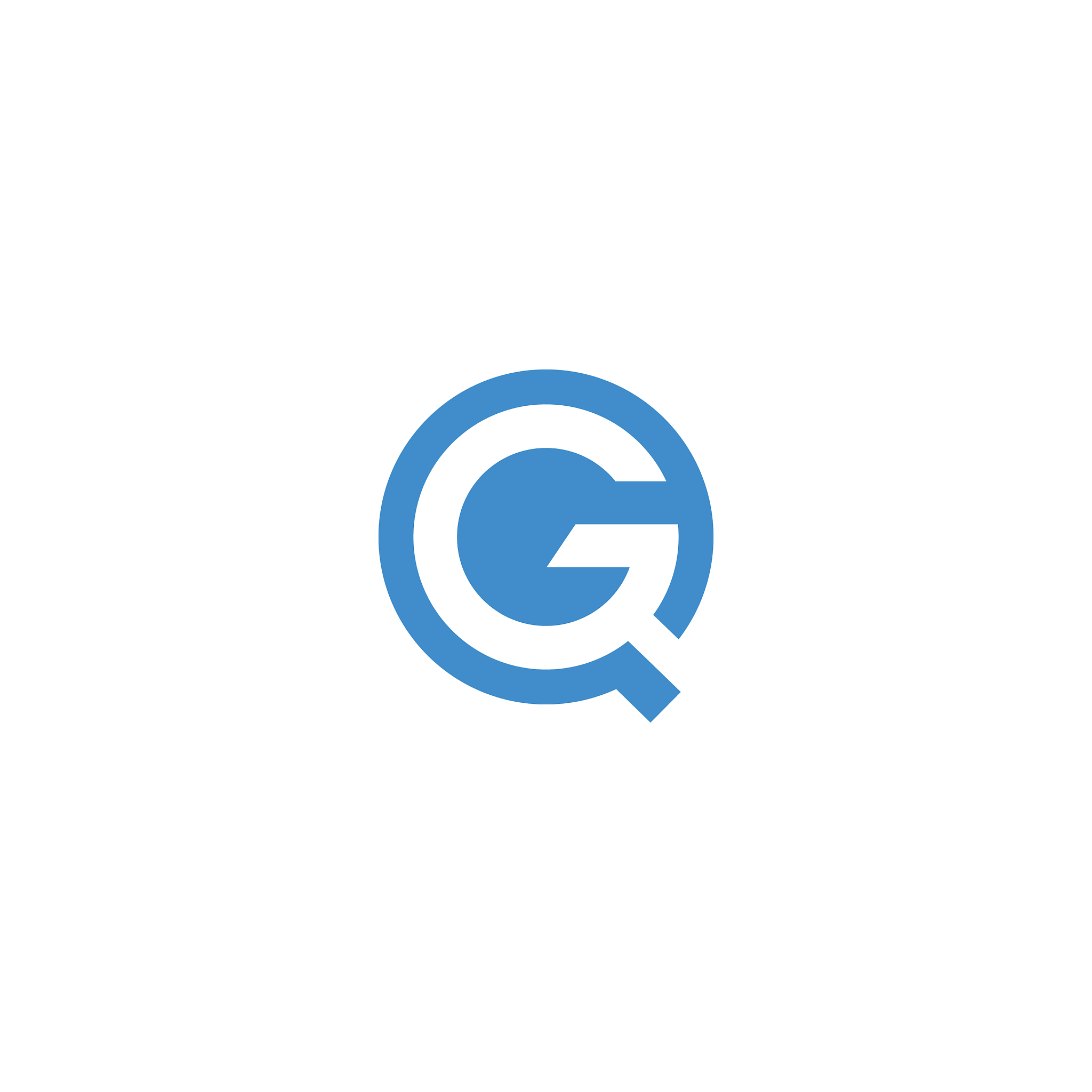 initial letter qg or gq logo design template