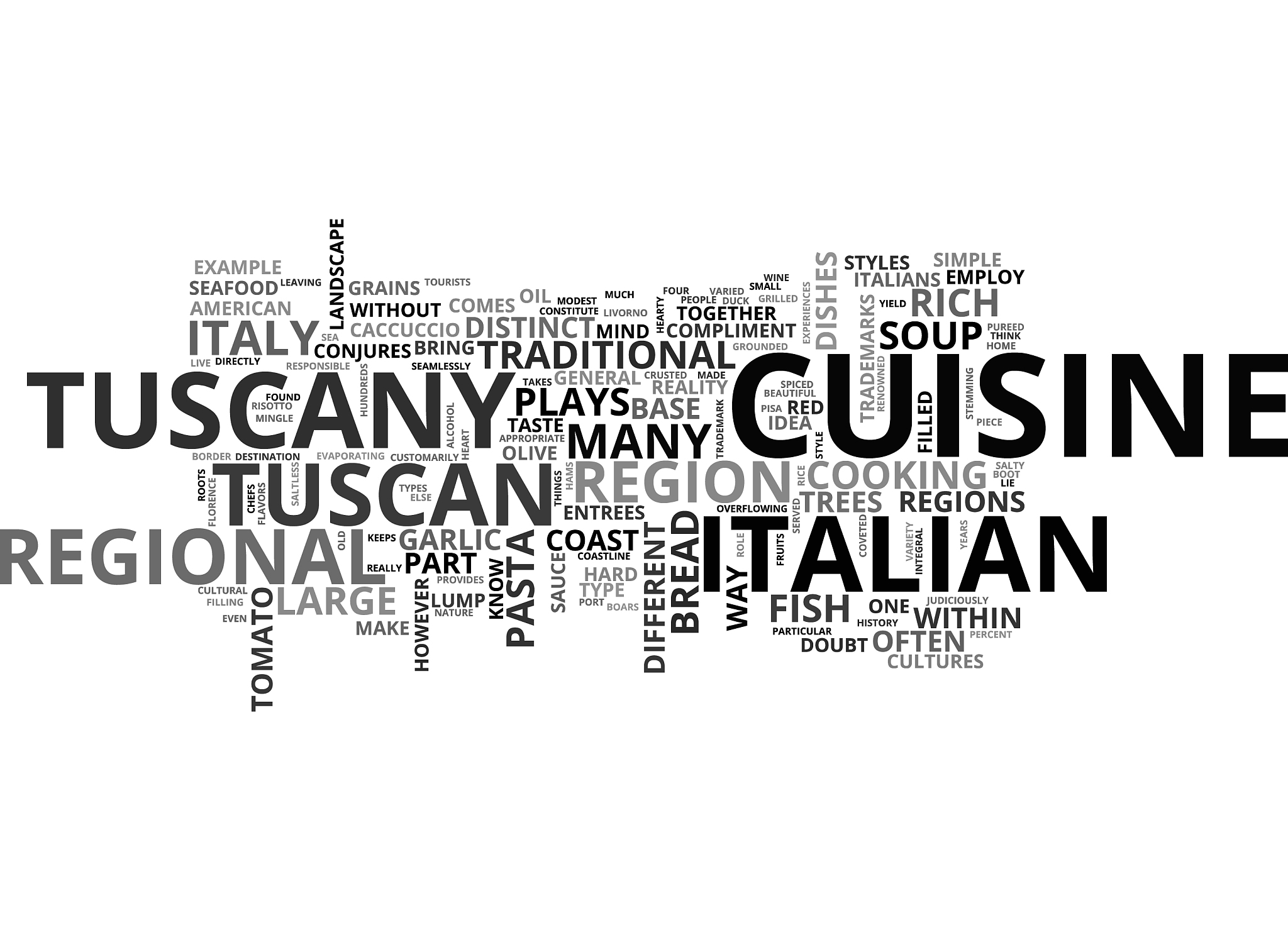 italian cuisine in the heart of tuscany text