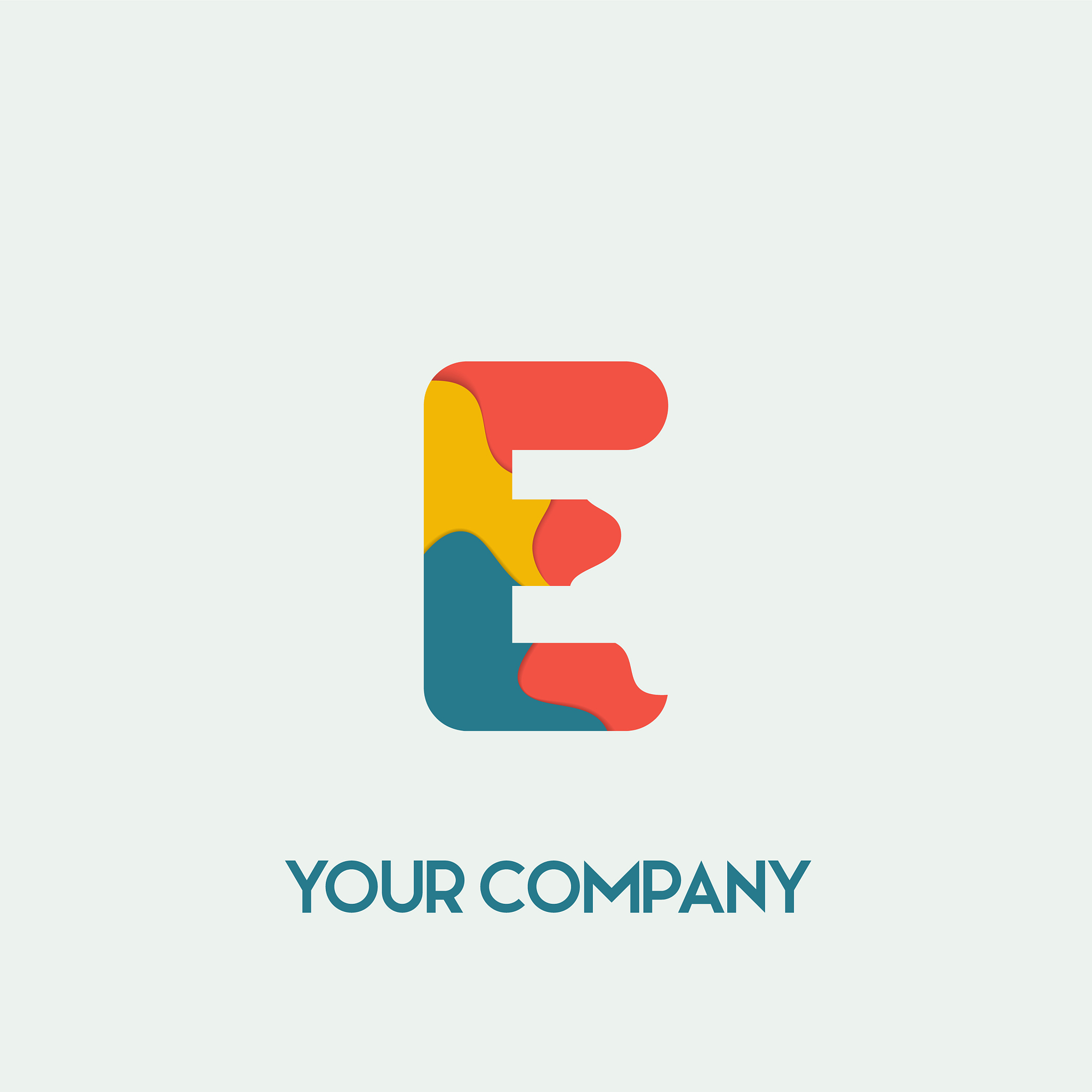initial letter e logo design template initial e