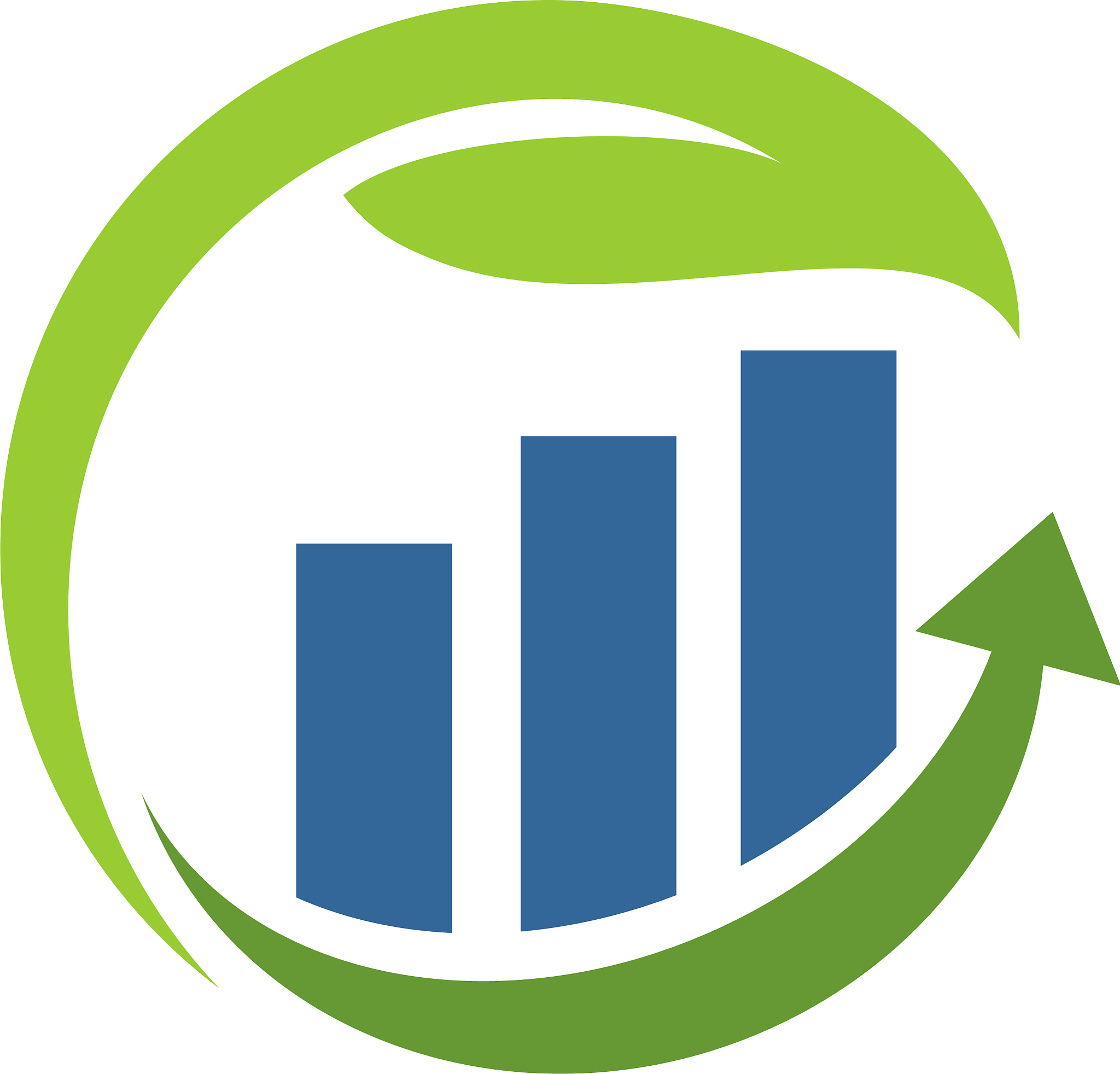 graphic finance with leaf logo