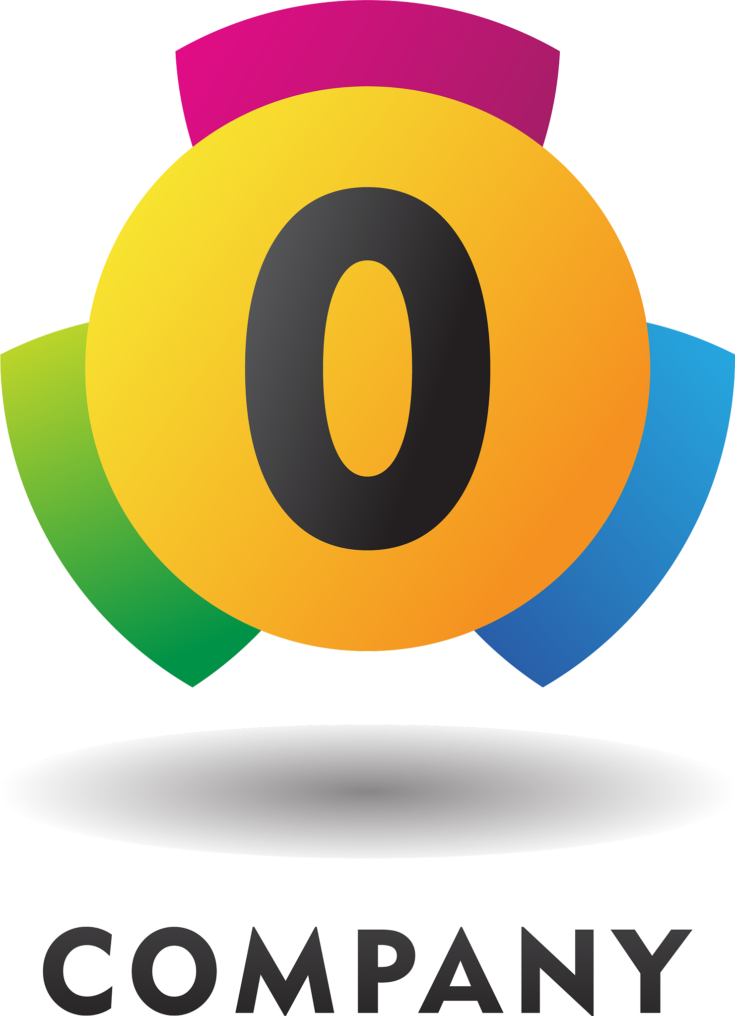 number 0 cheerful logo concept colorful numeric