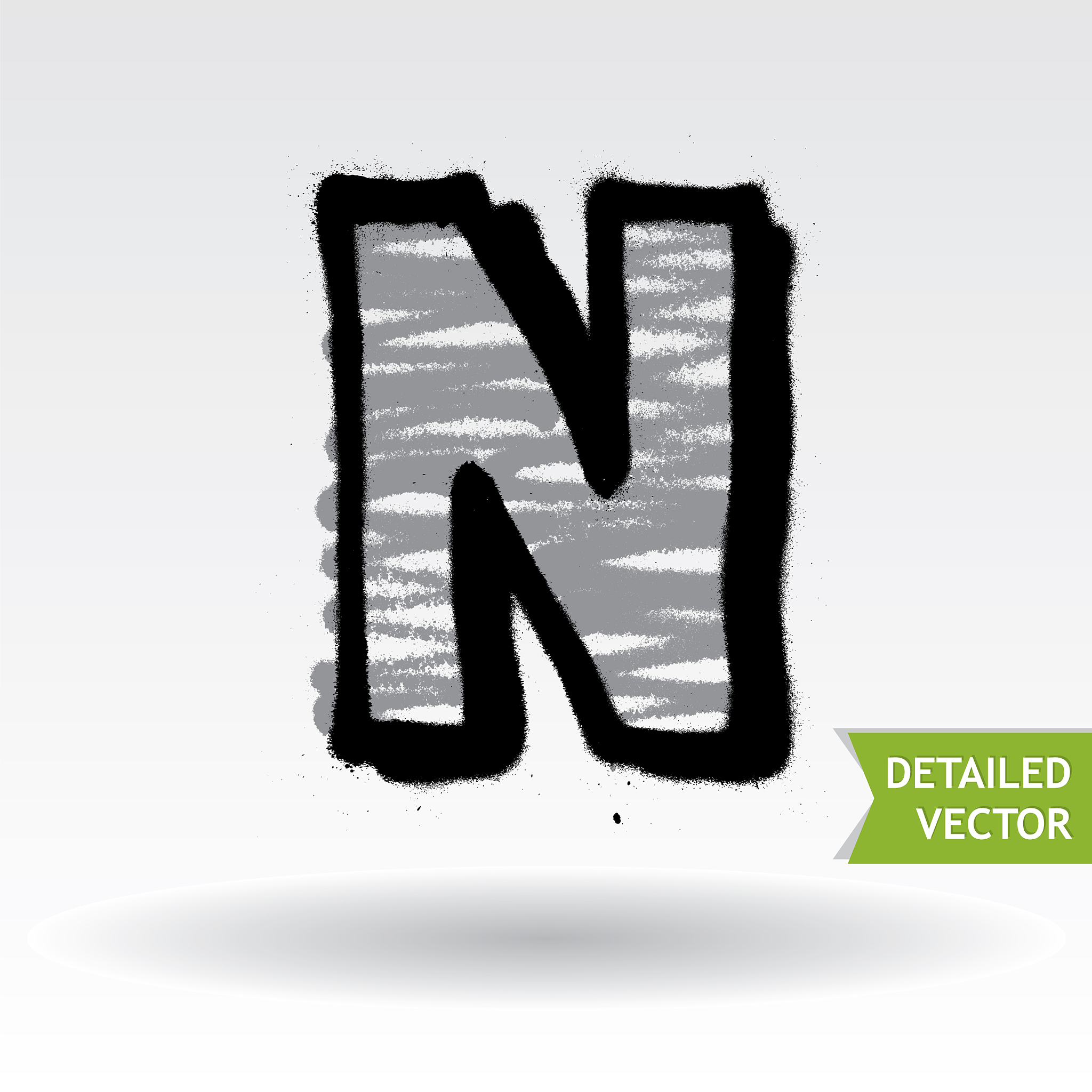 graffiti alphabet highly detailed font