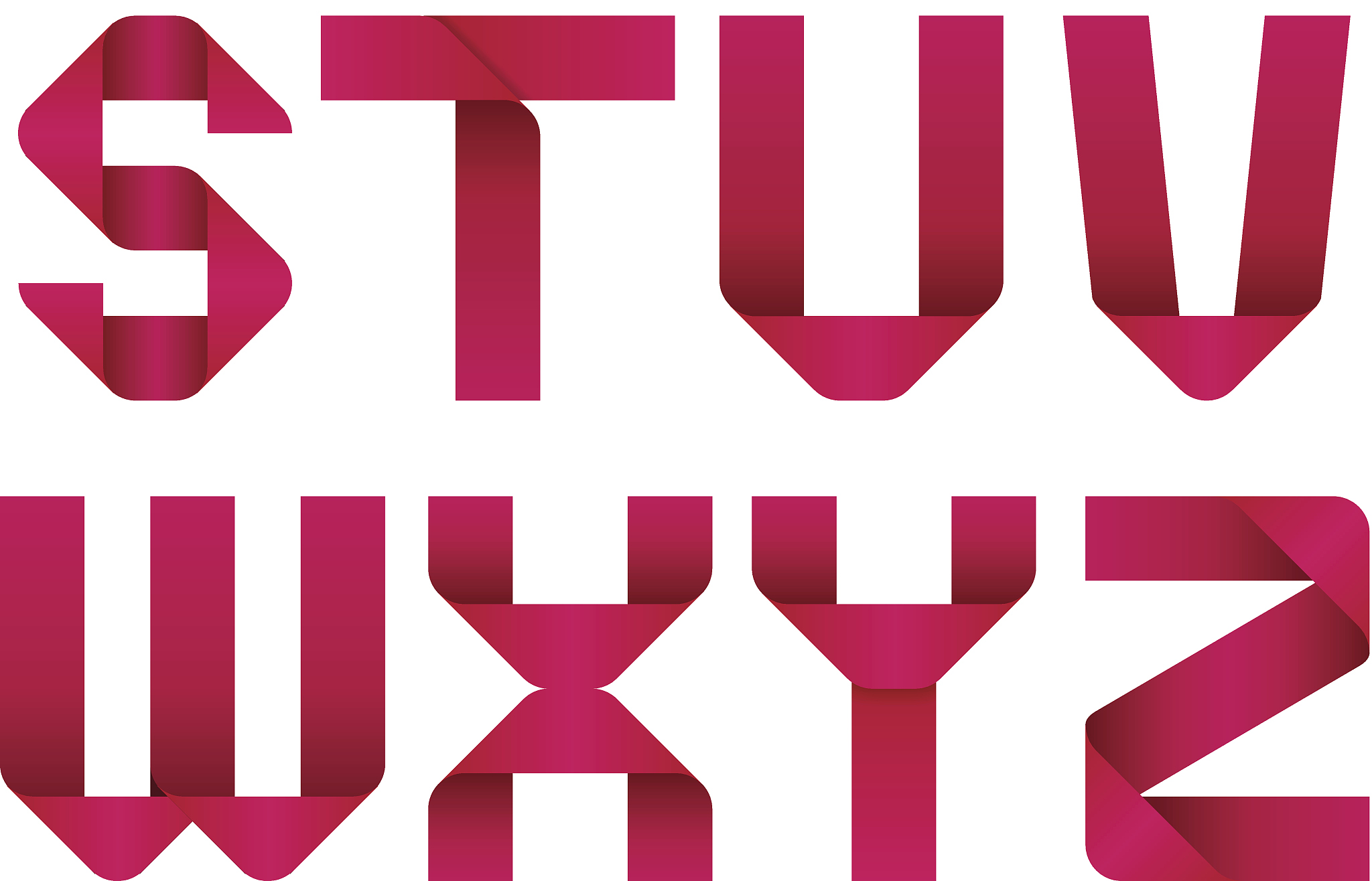 ribbon alphabet