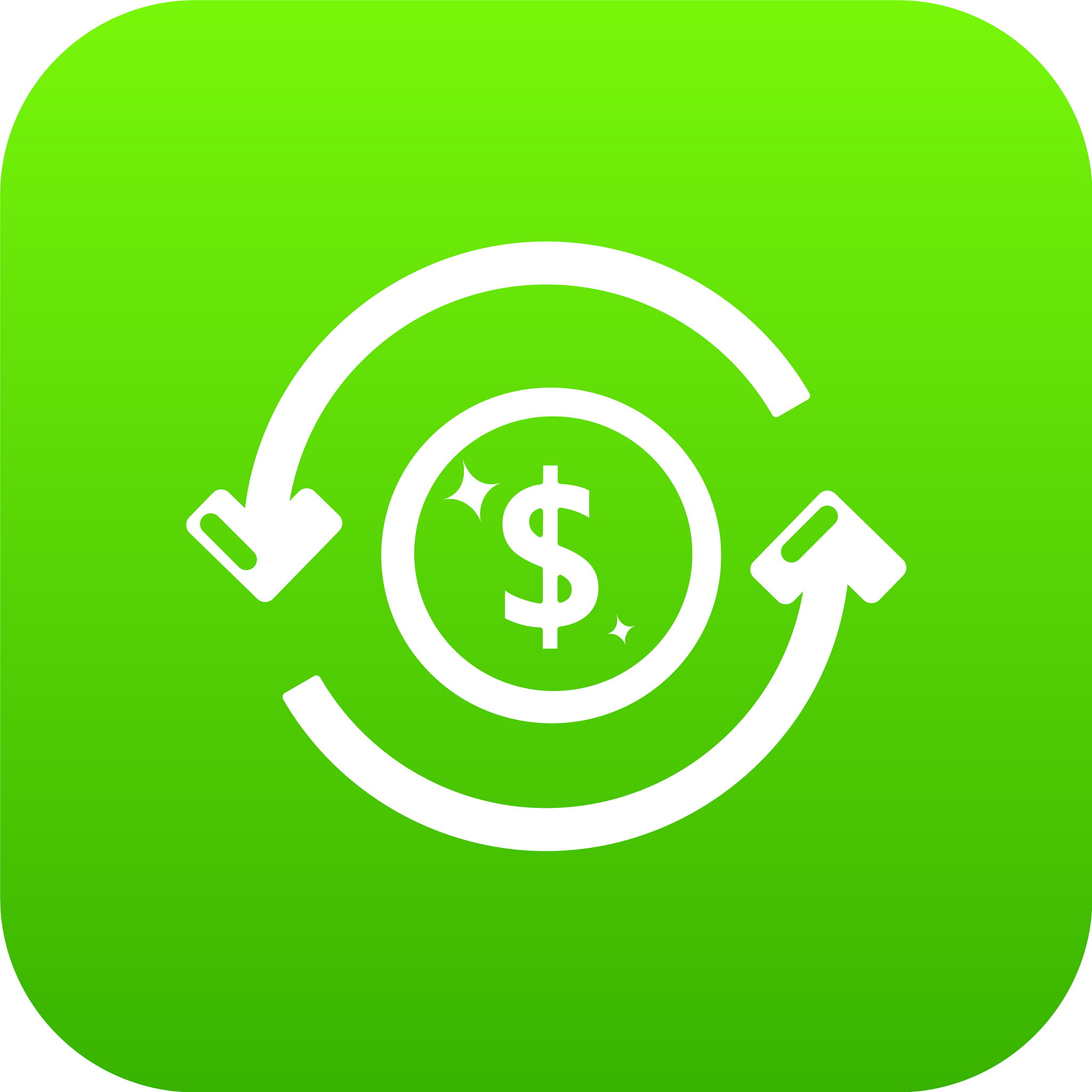 circulation money icon green