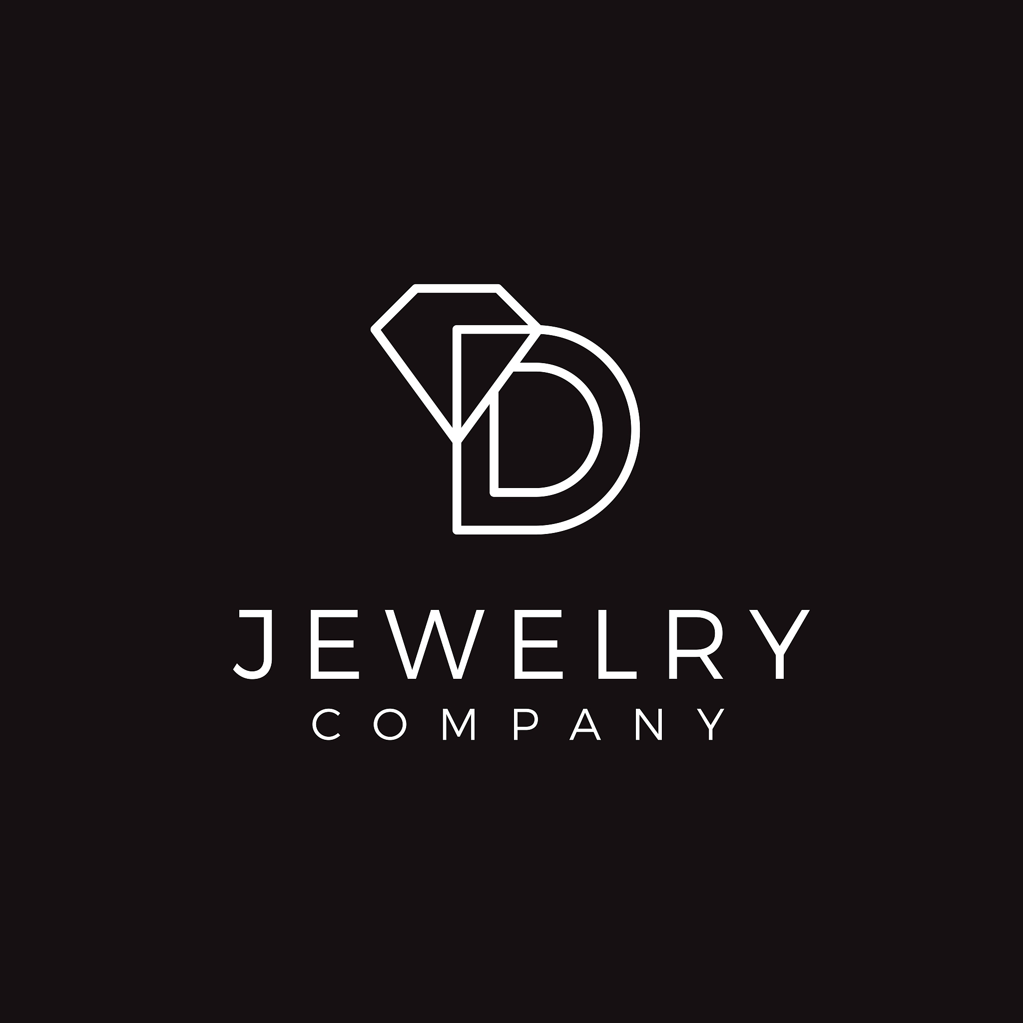 initial letter d with diamond shapes jewelry logo design