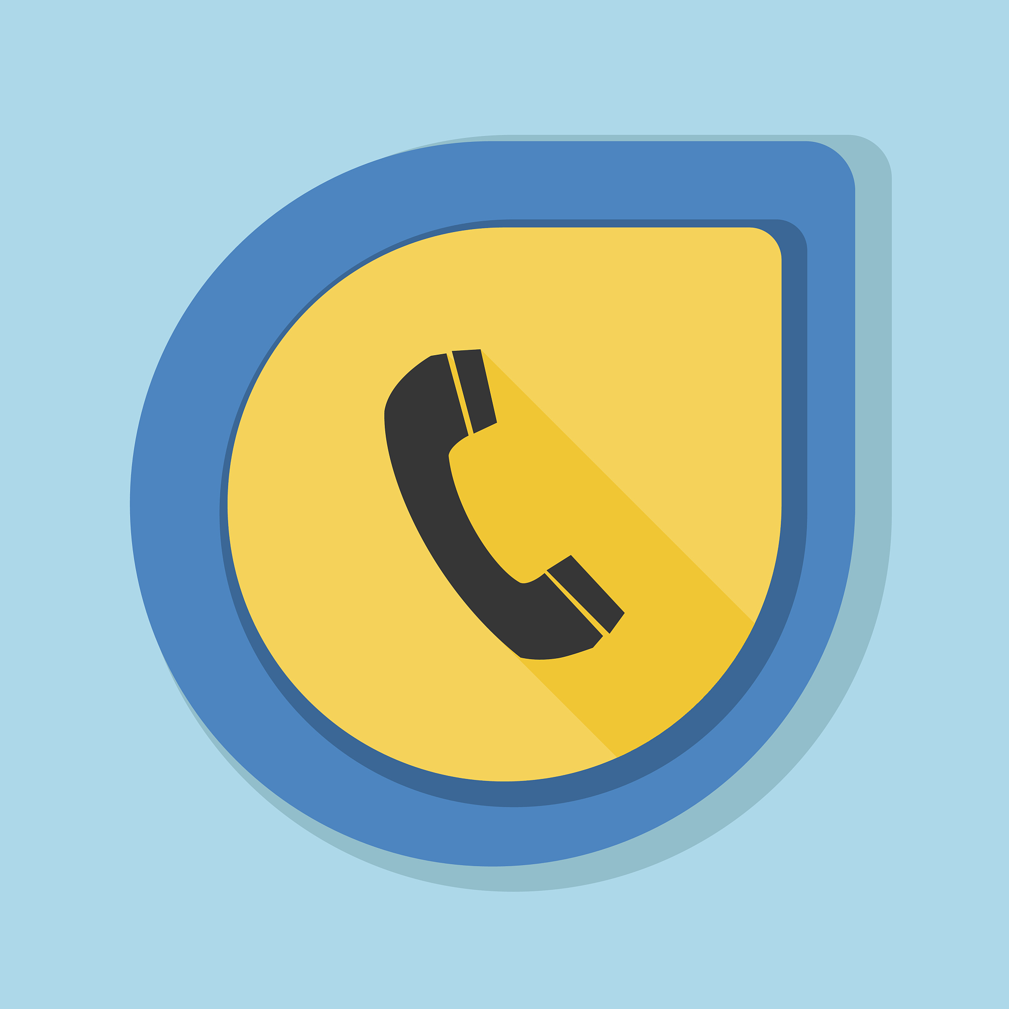 call contact button illustration