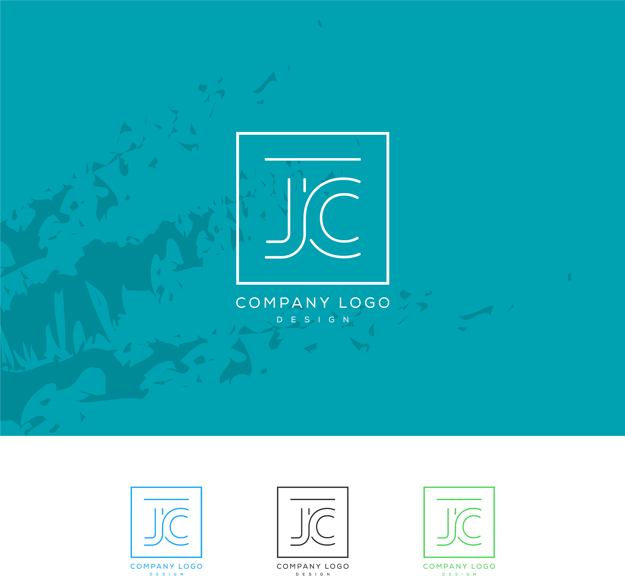 jc company letter logo design template