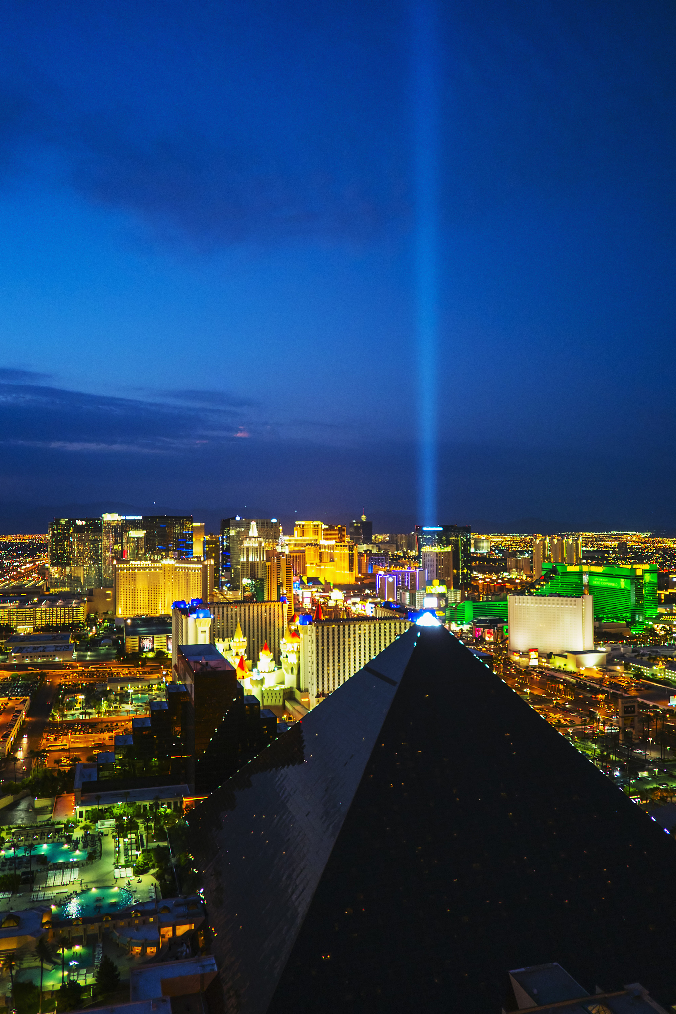 usa, nevada, las vegas, cityscape at night