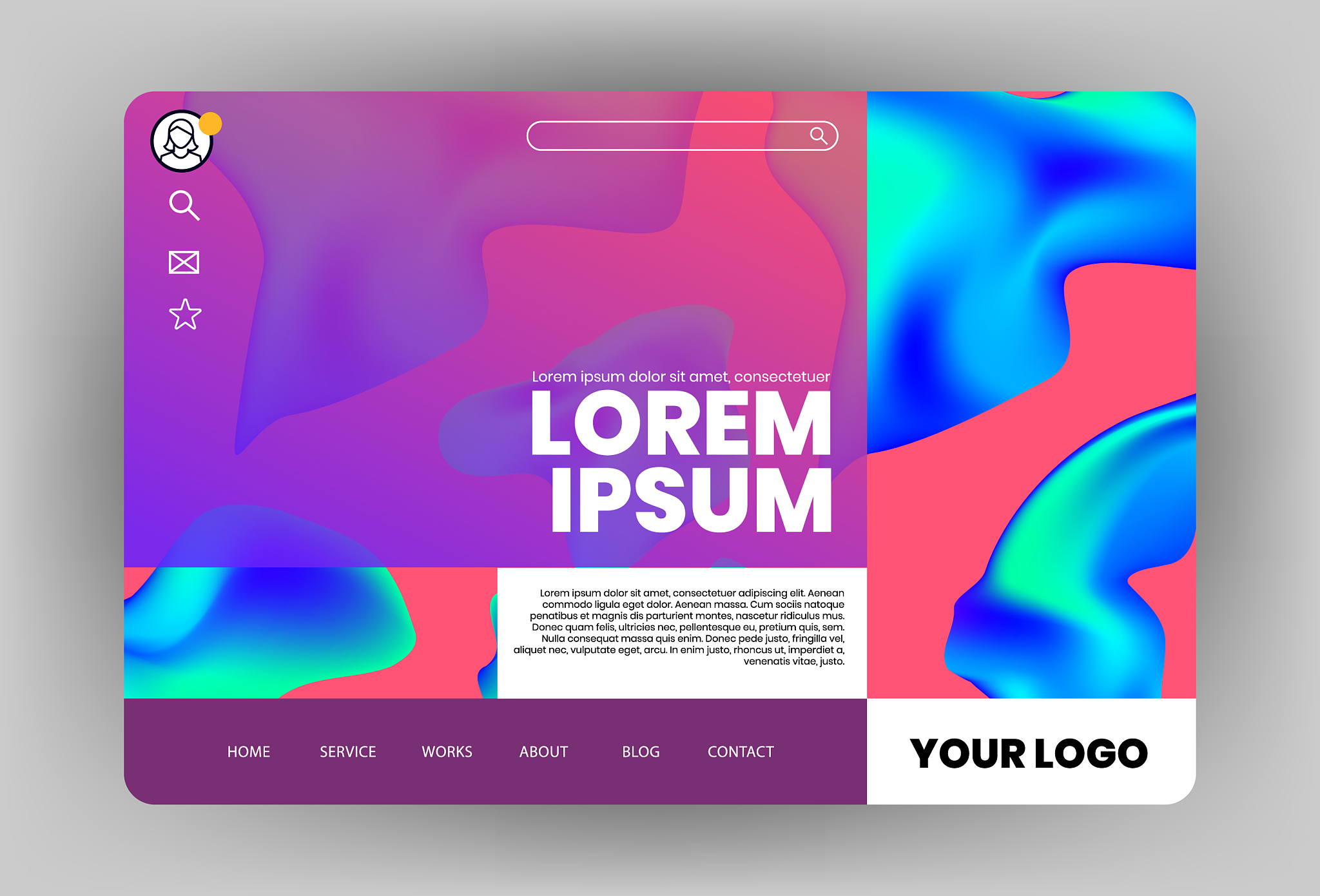 modern website template design