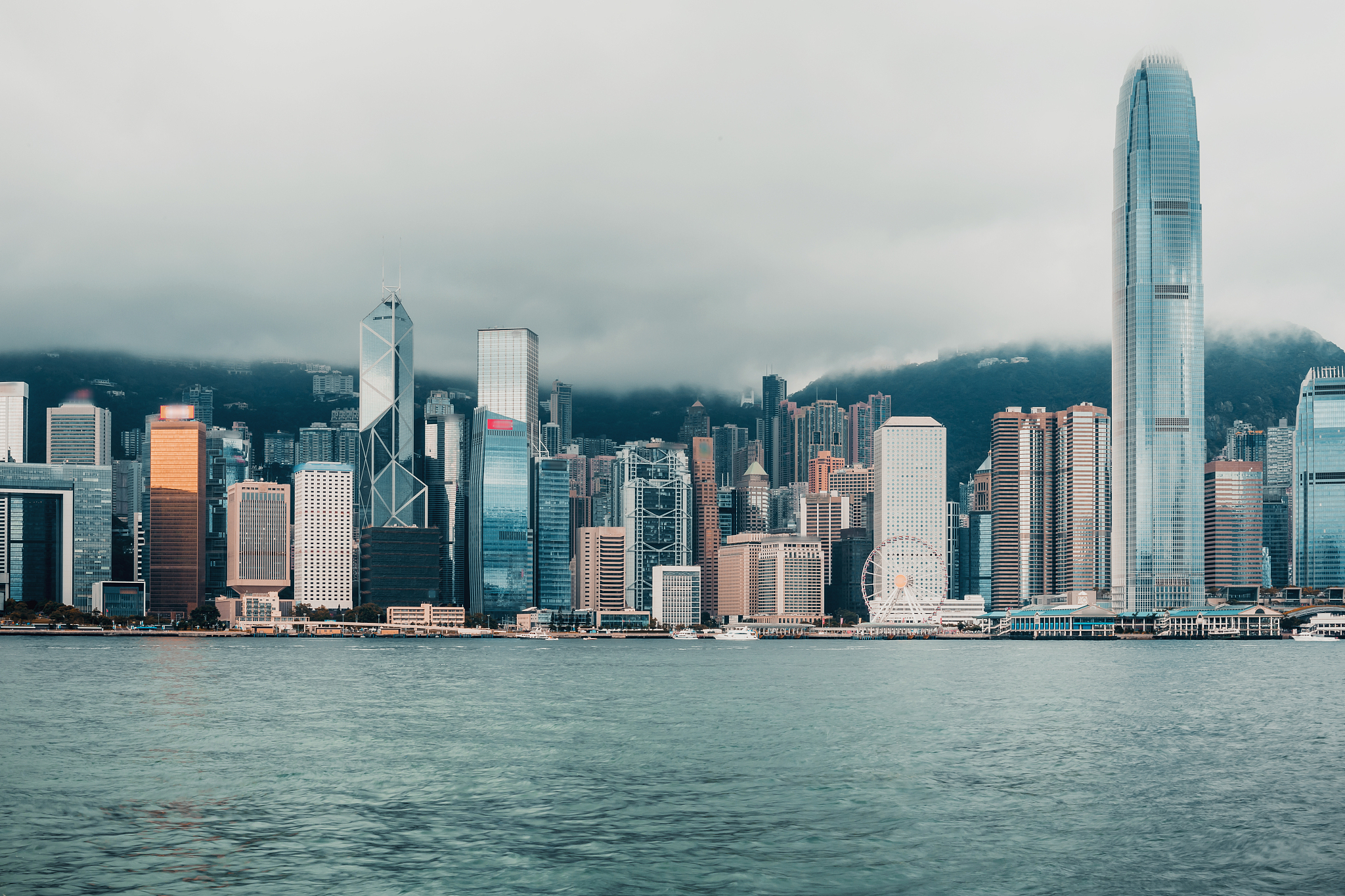 hong kong scenery, view from victoria harbour