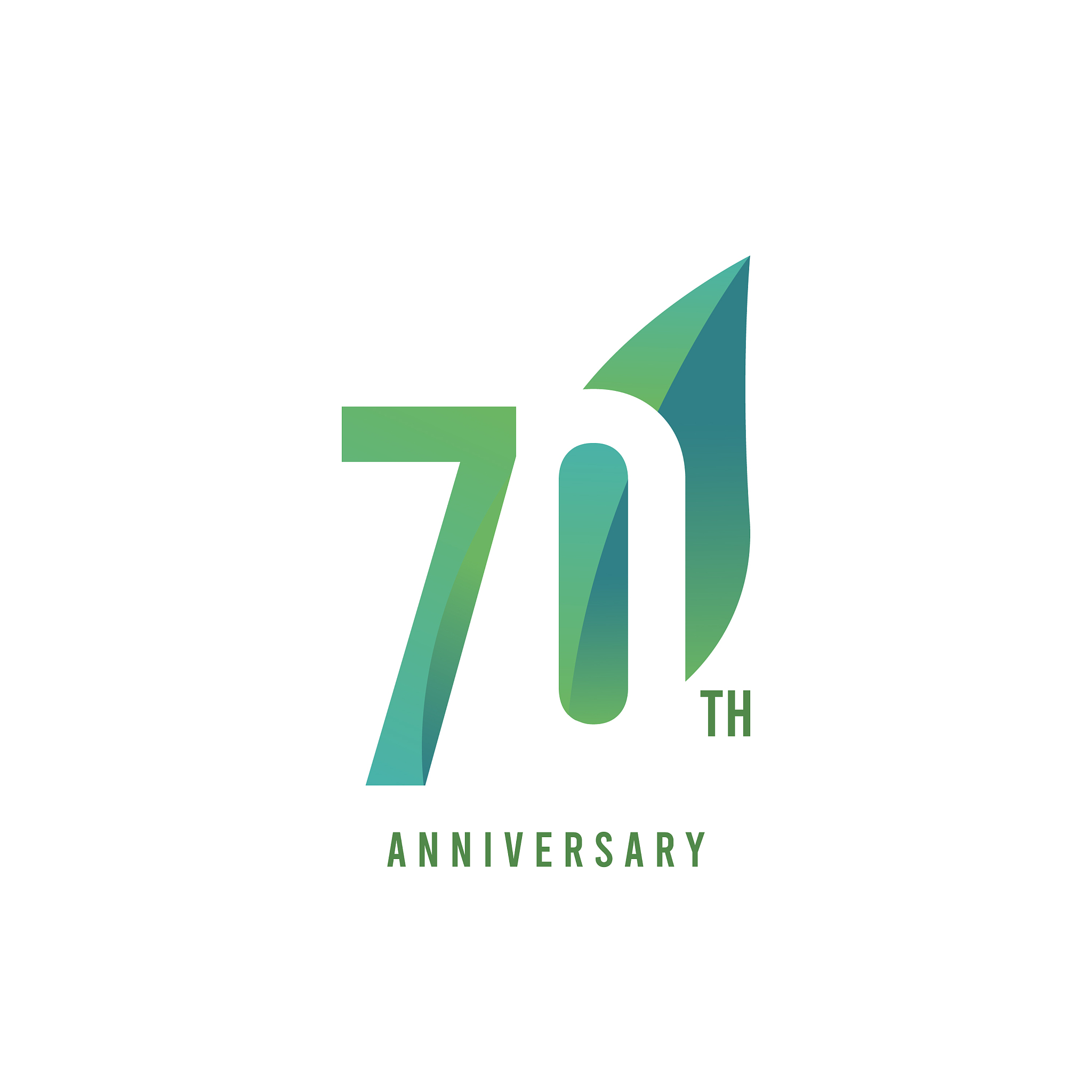 70 th anniversary logo template design