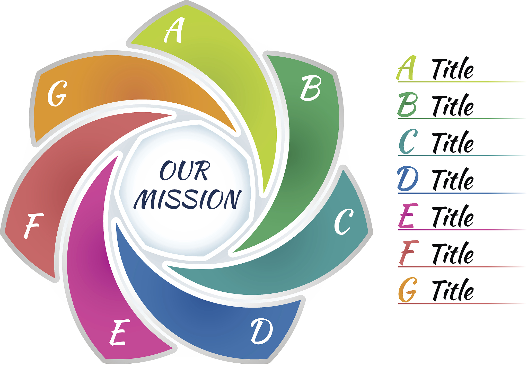 colorful circle infographic template