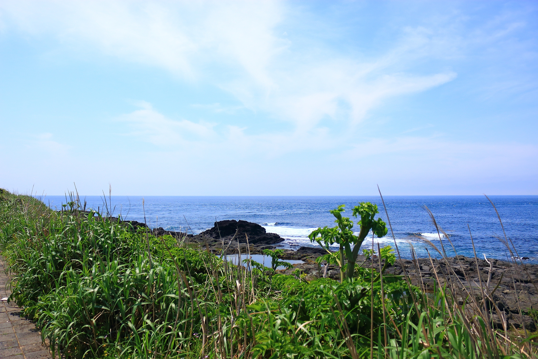 marado, island, sea cliffs,