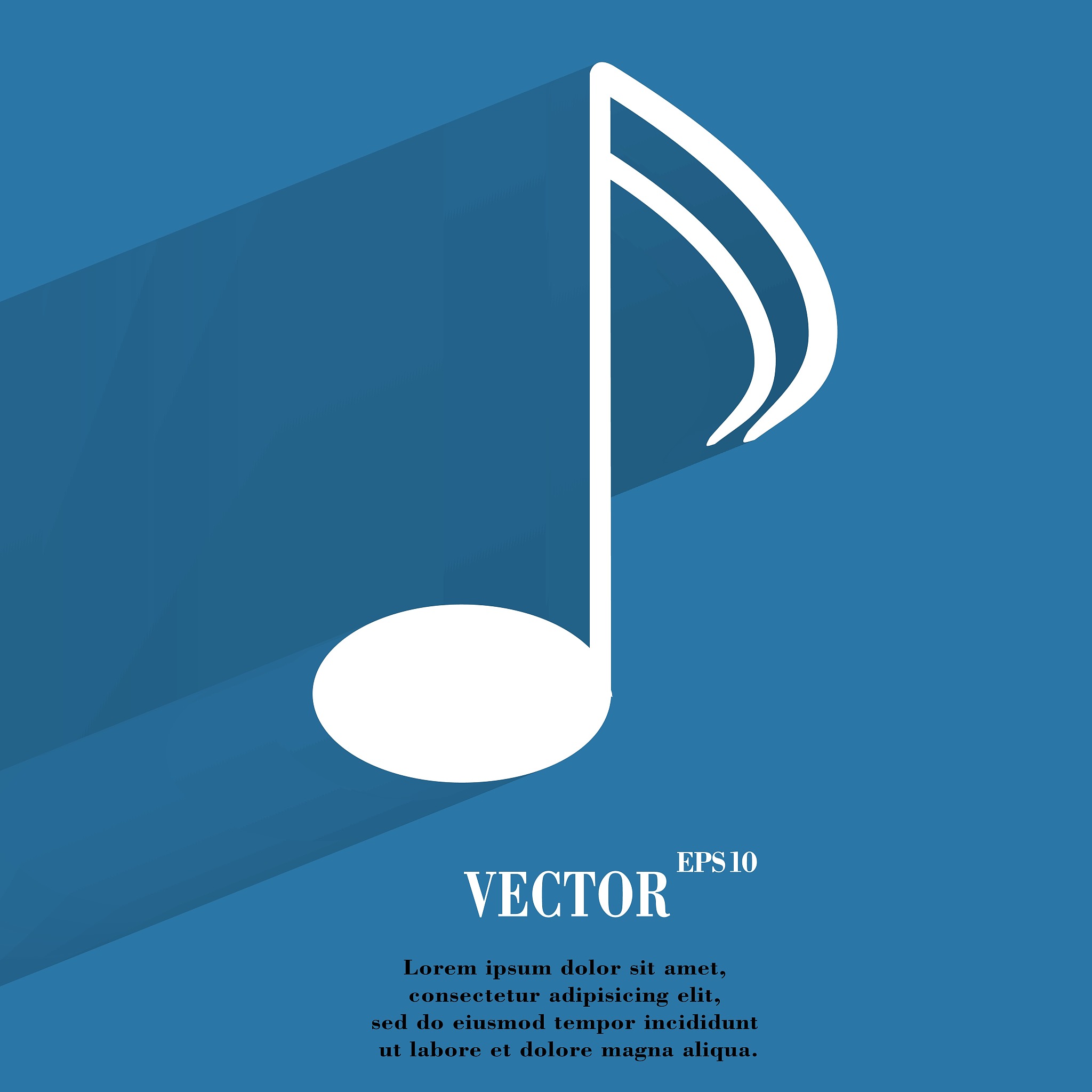 music elements notes web icon, flat design