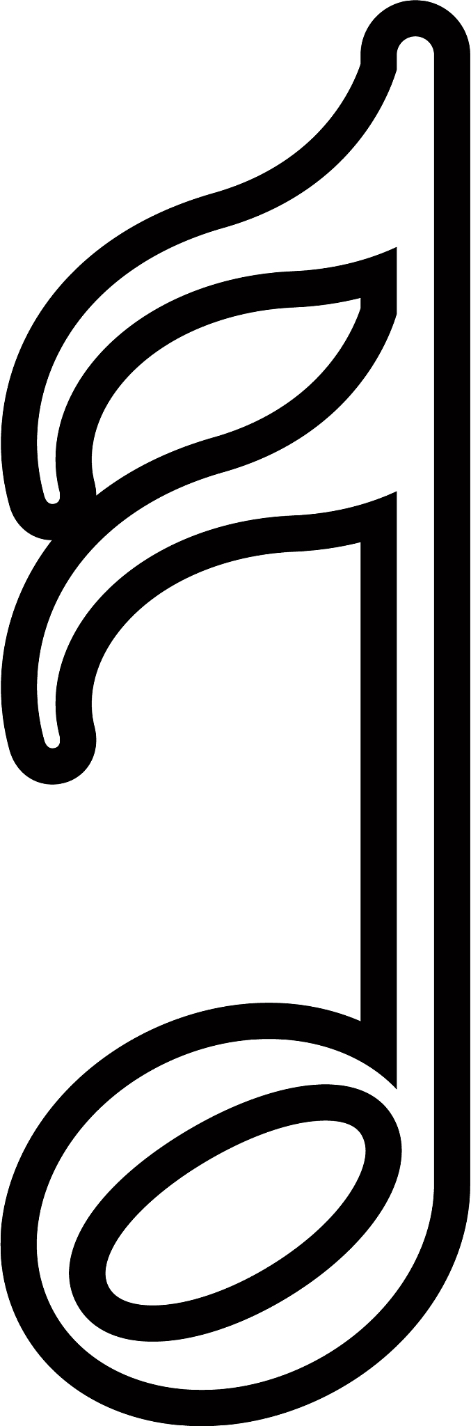 isolated sixteenth note musical note
