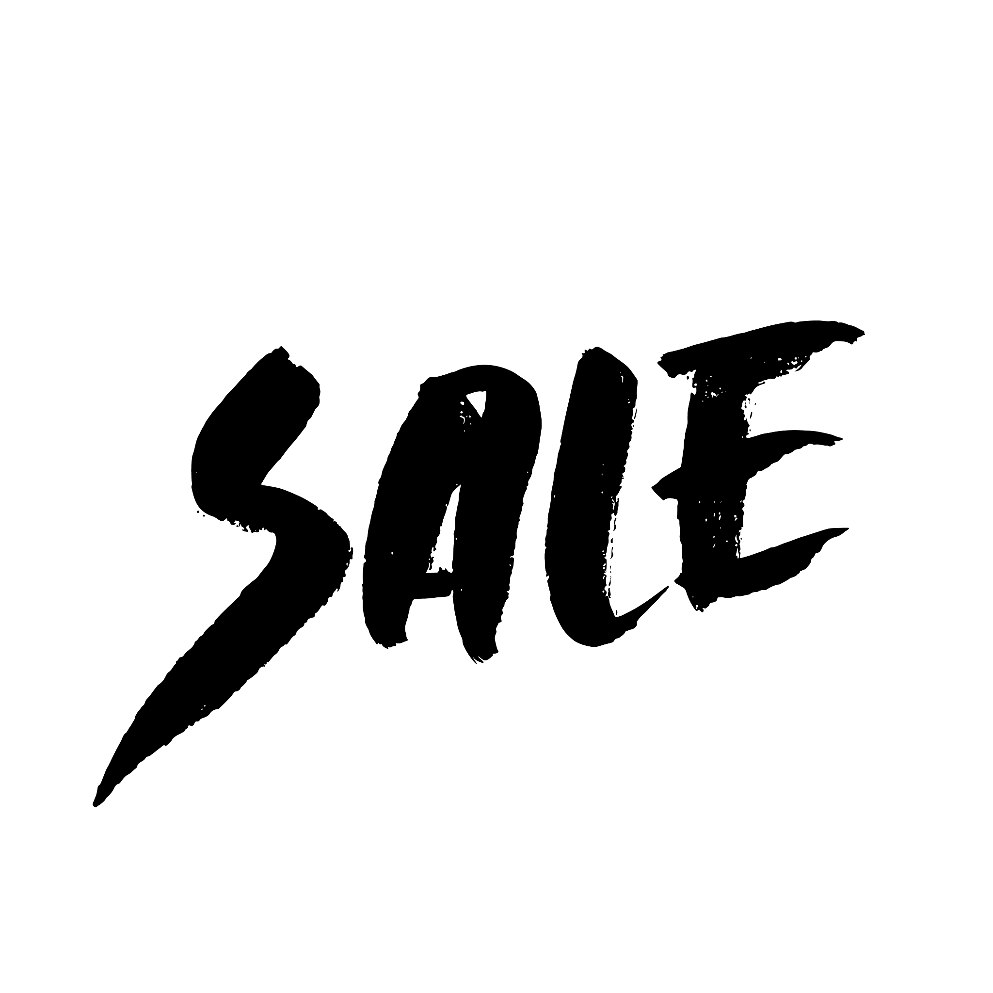 sale handwritten lettering grunge dry brush