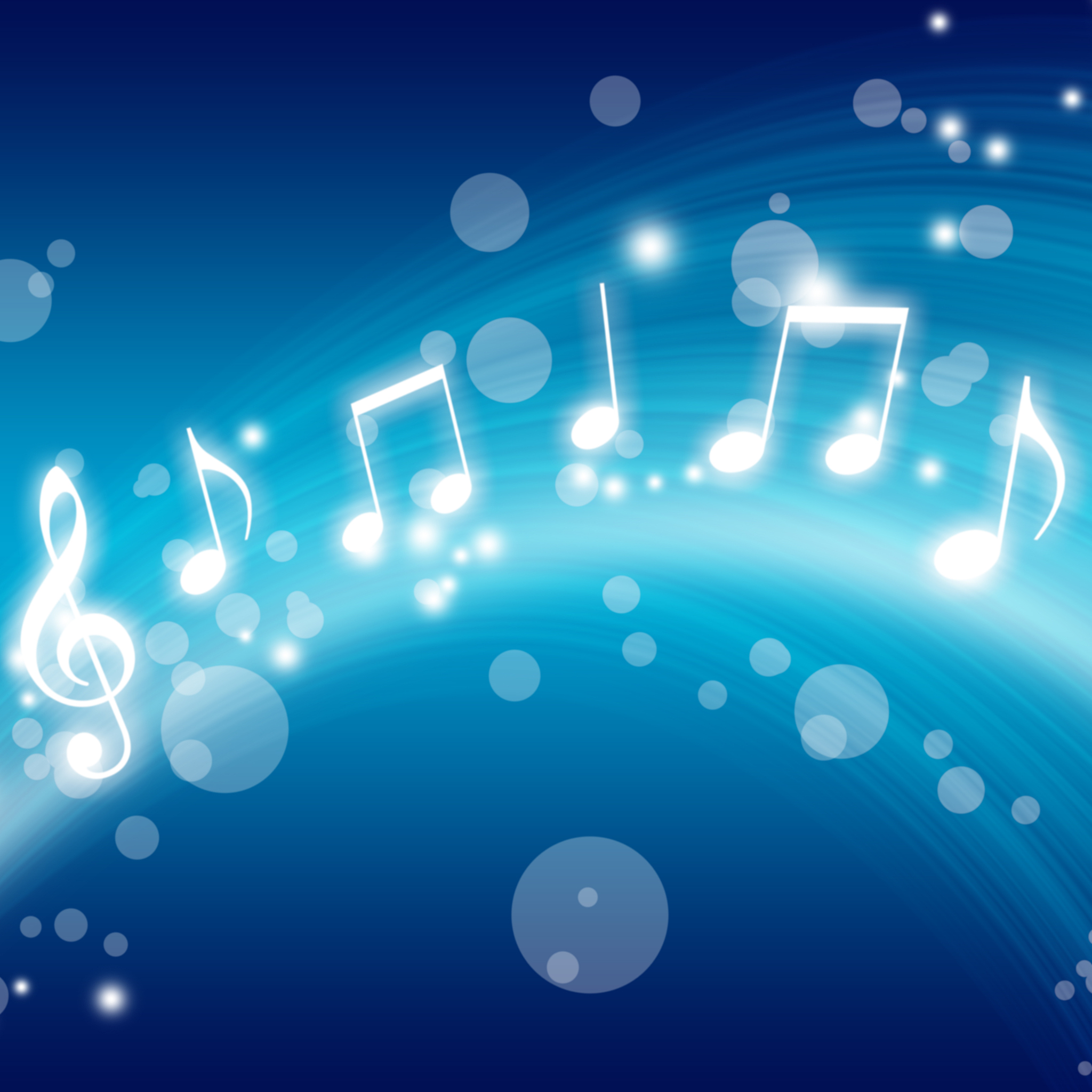 glowing background with musical notes