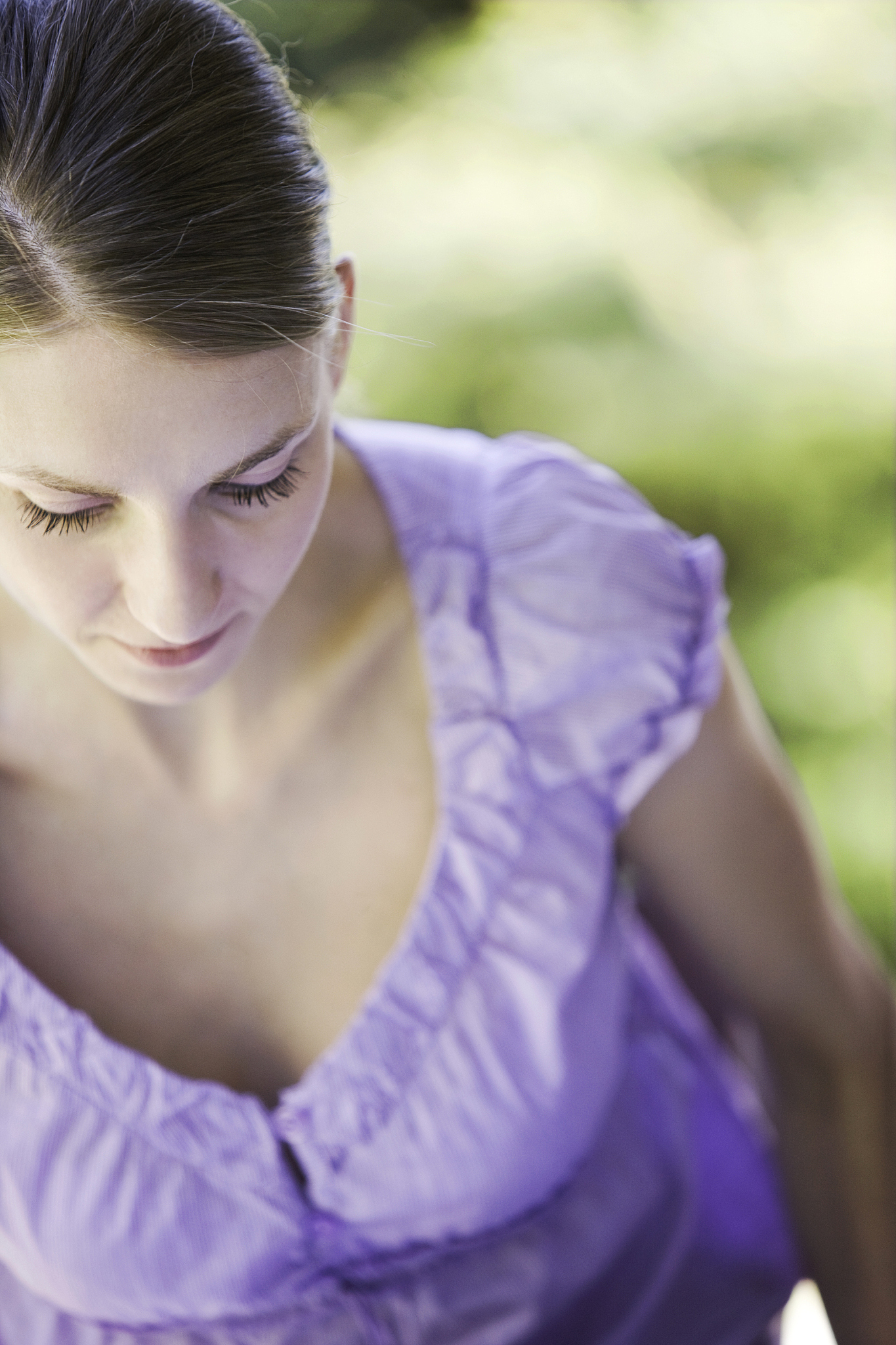 shy woman
