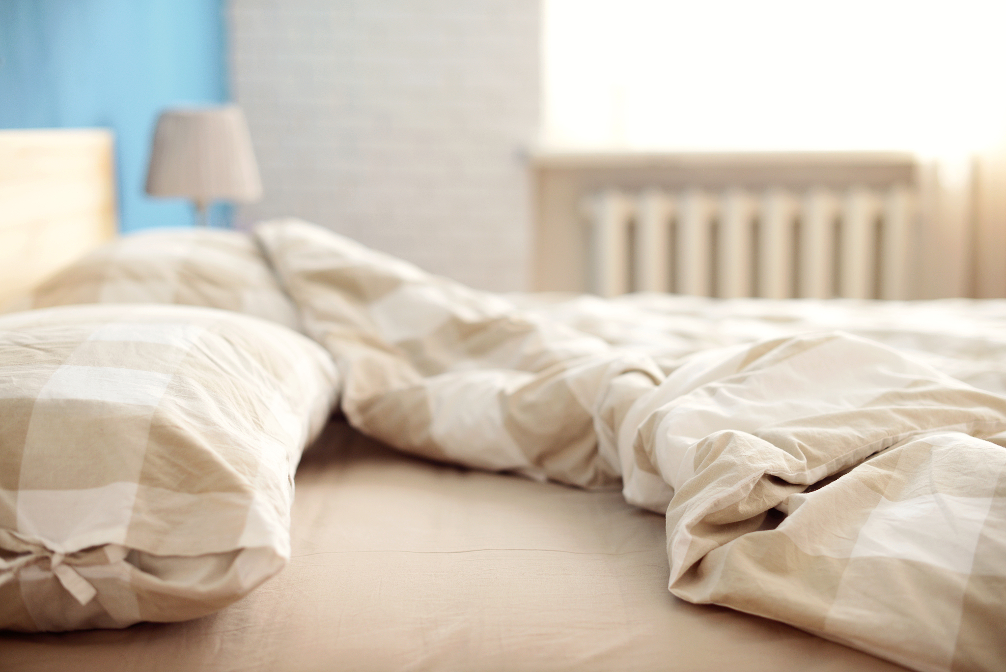 unmade bed