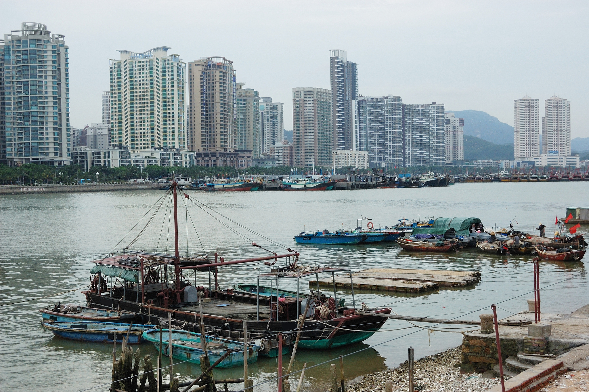 the fishing boat in harbor