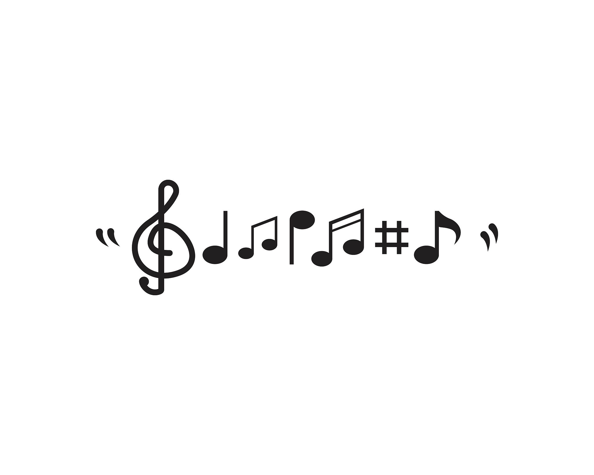 creative music note logo design