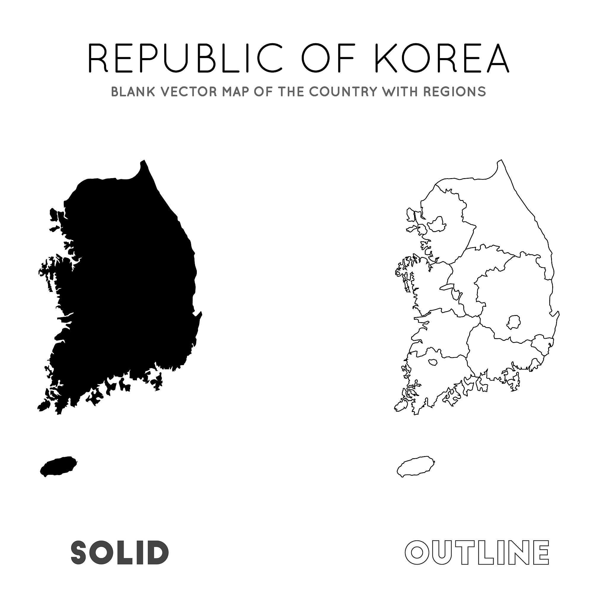 south korea map.