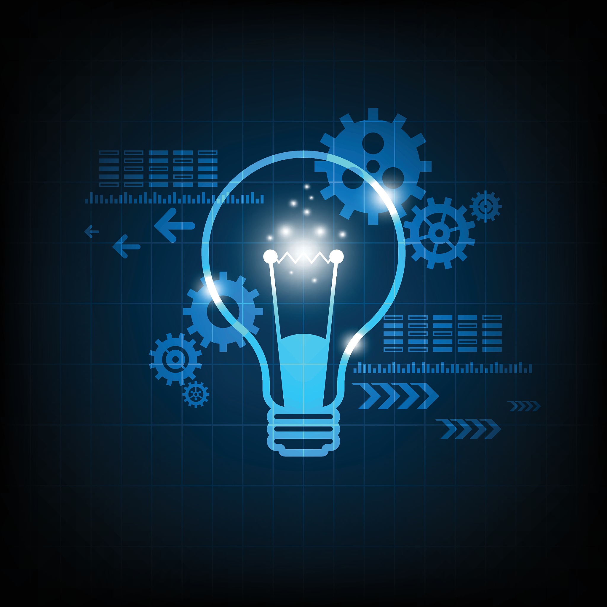 creative technology in the concept of light bulbs.