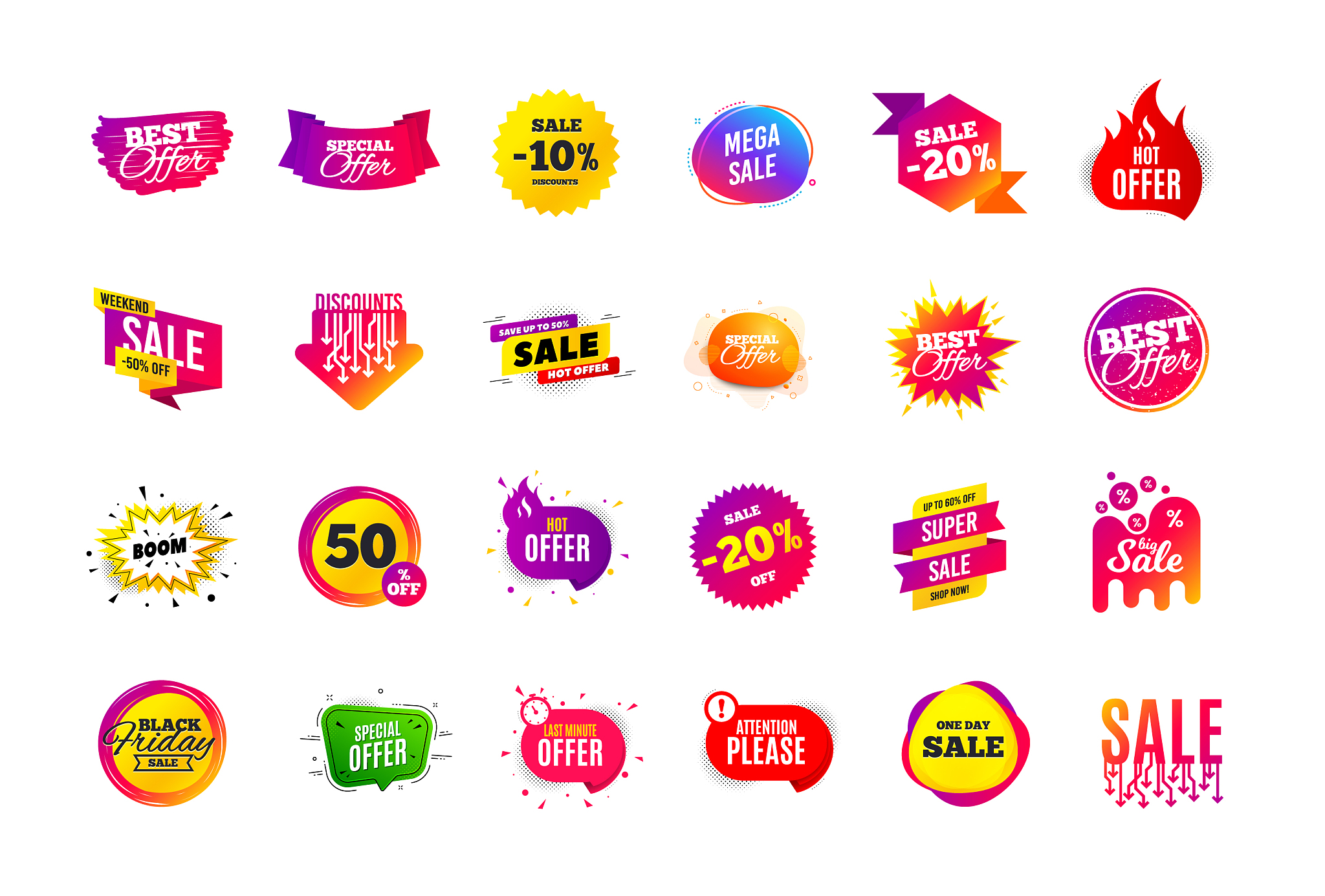 sale banner badge special offer discount tags
