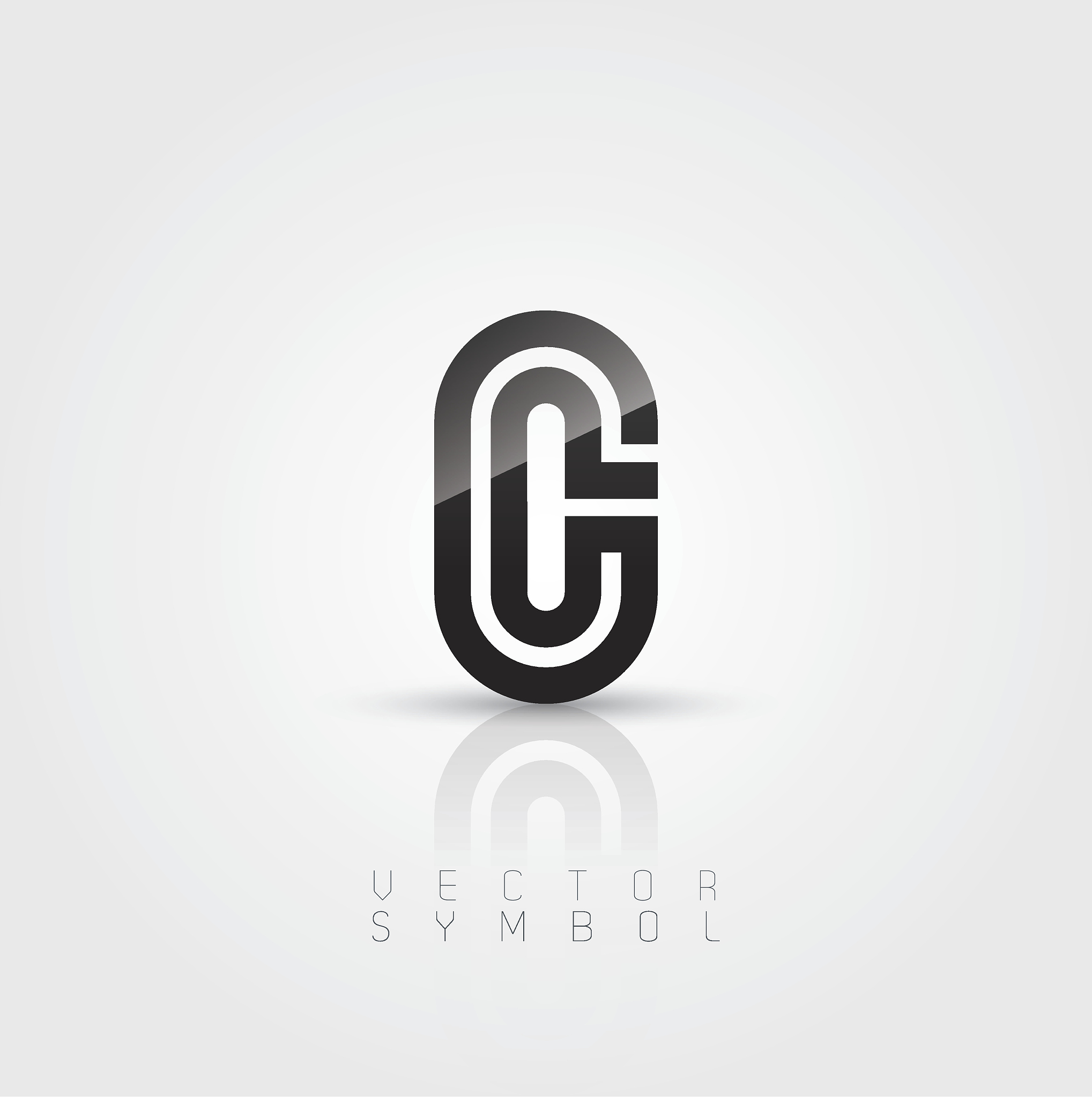 vector graphic elegant and creative line alphabet / letter c