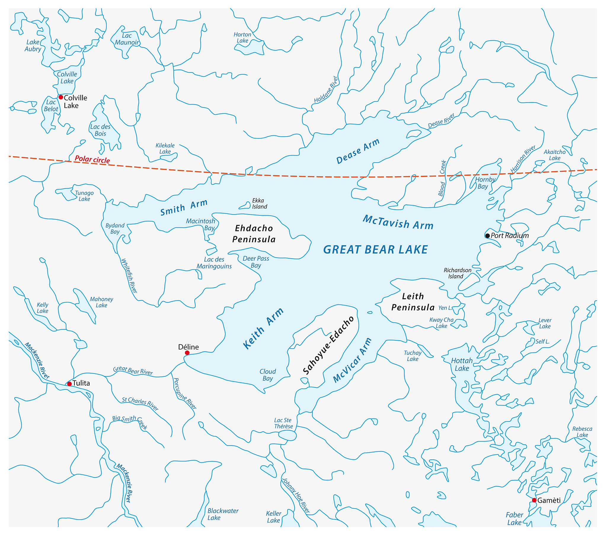 map of the great bear lake northwest territories canada