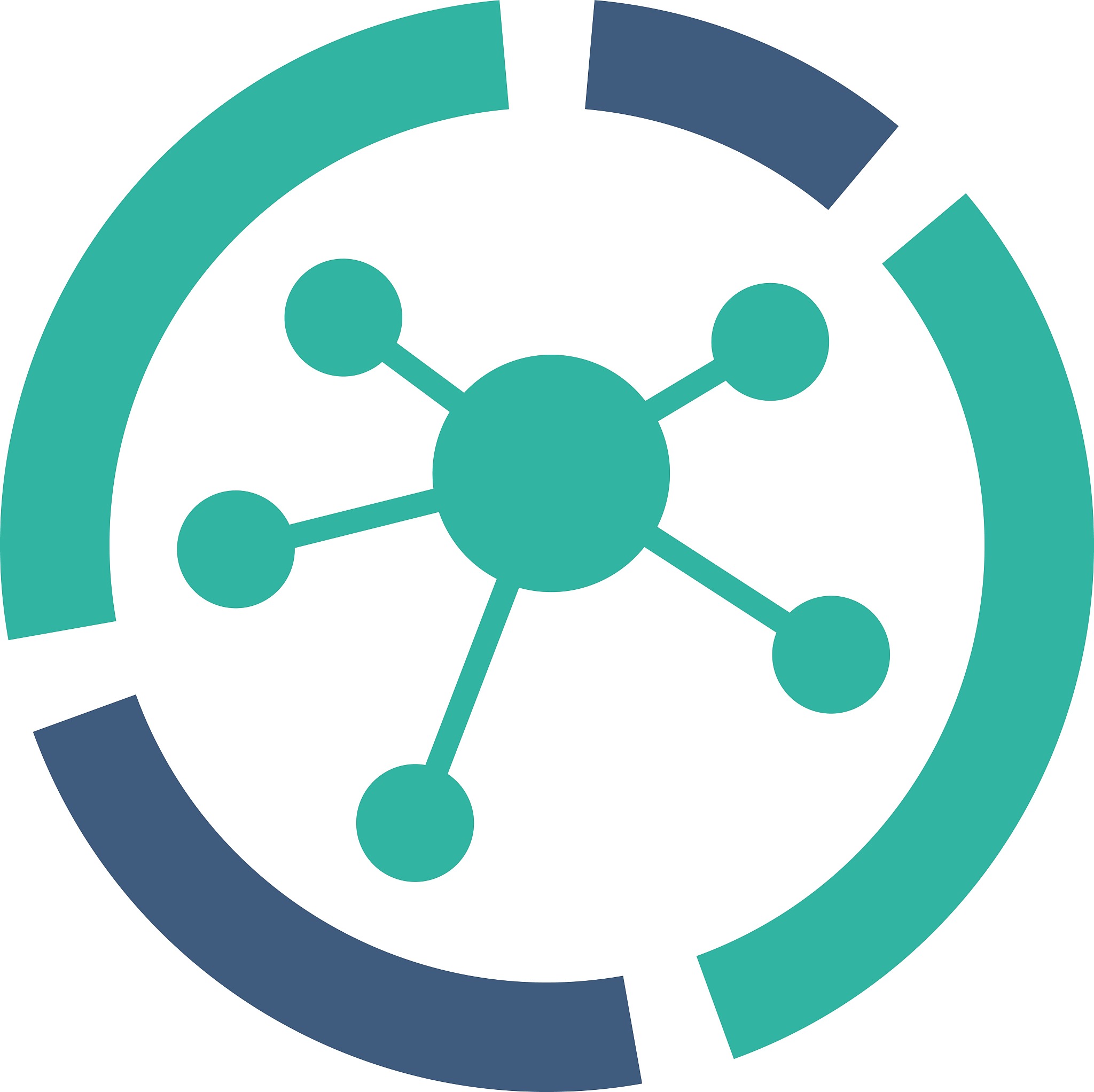 connections diagram icon from business bicolor set