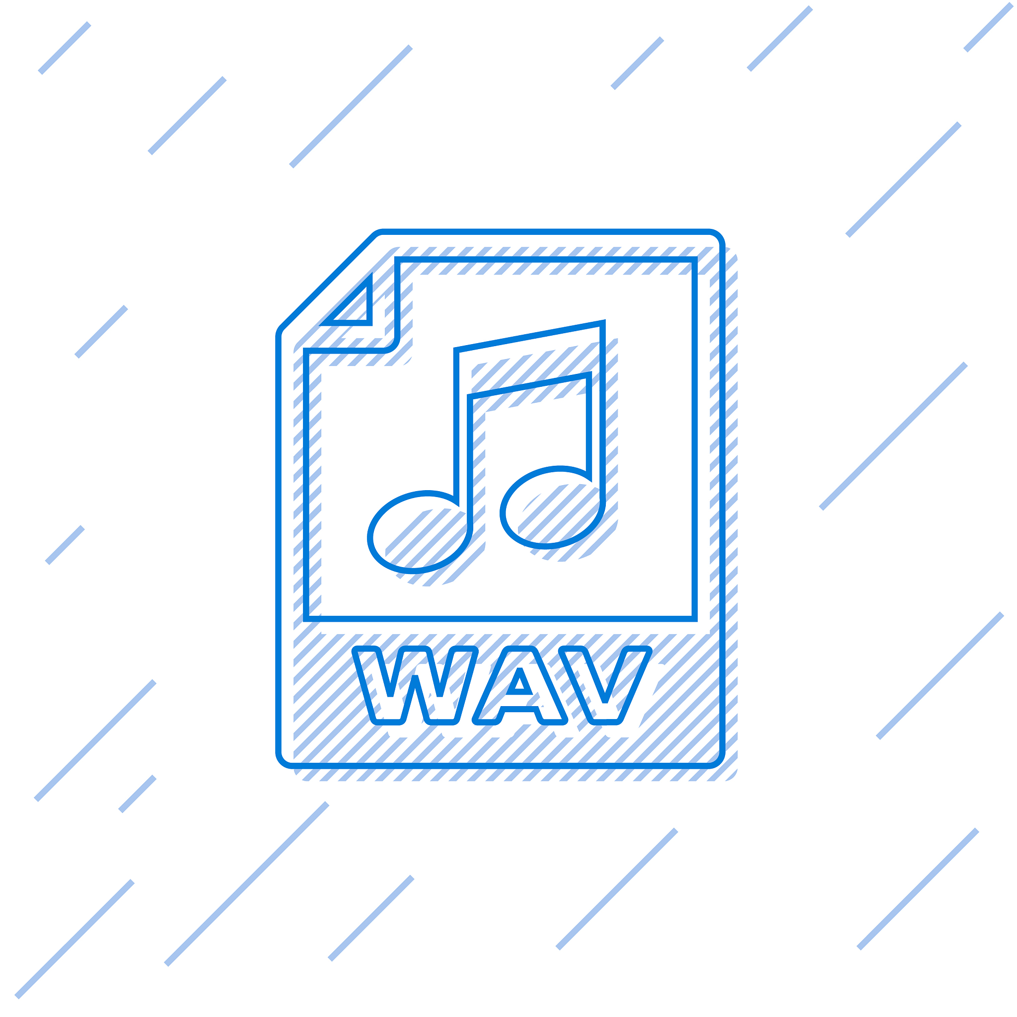 blue wav file document icon download wav button