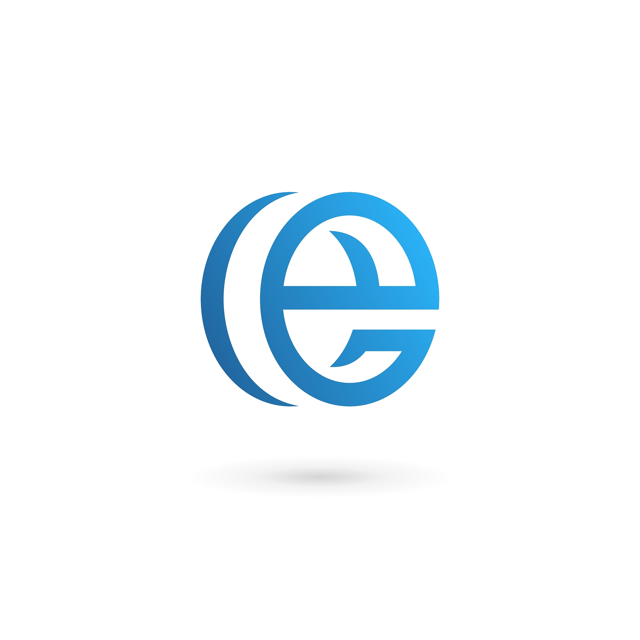 letter e logo icon design template elements