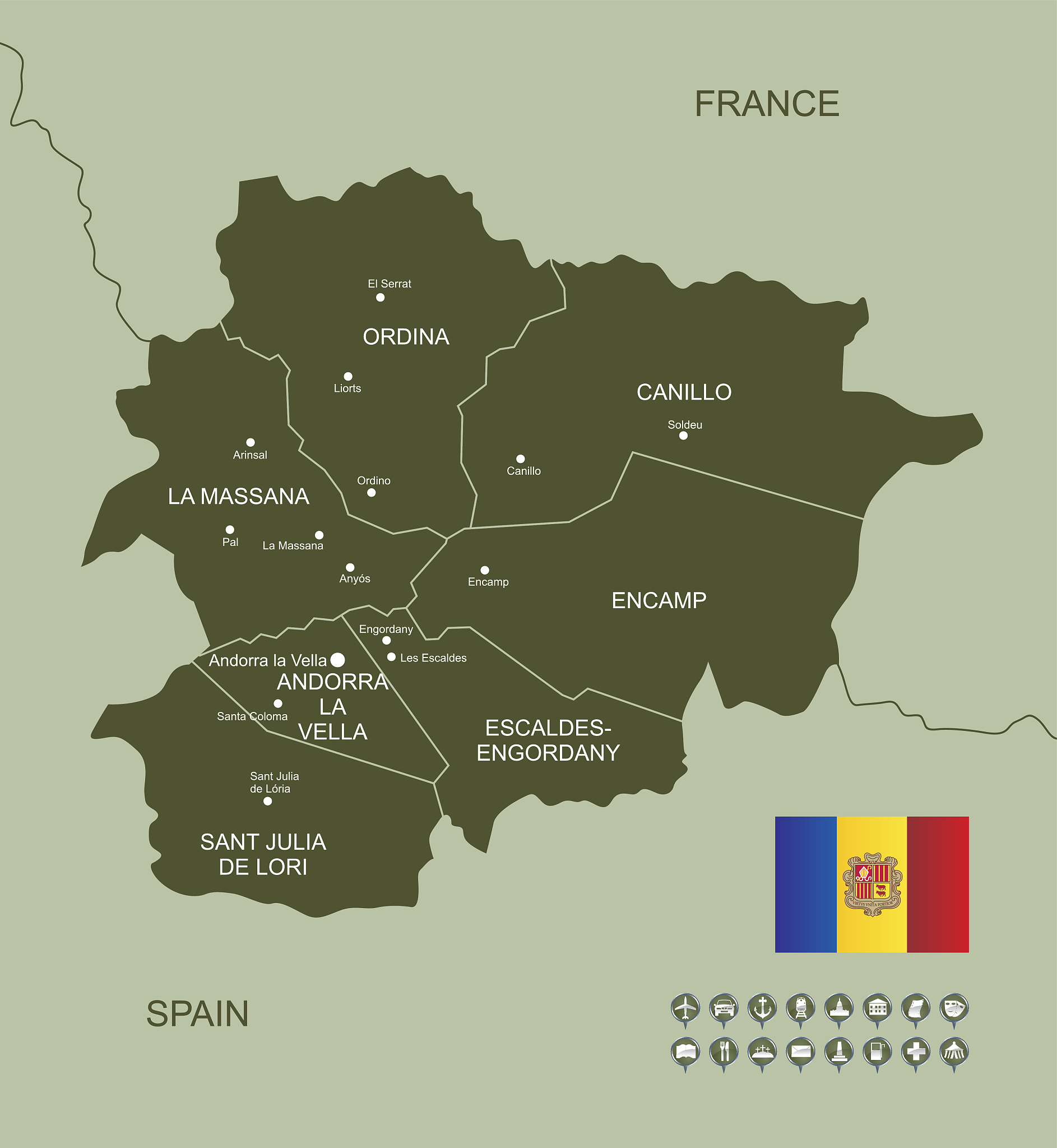 map of andorra