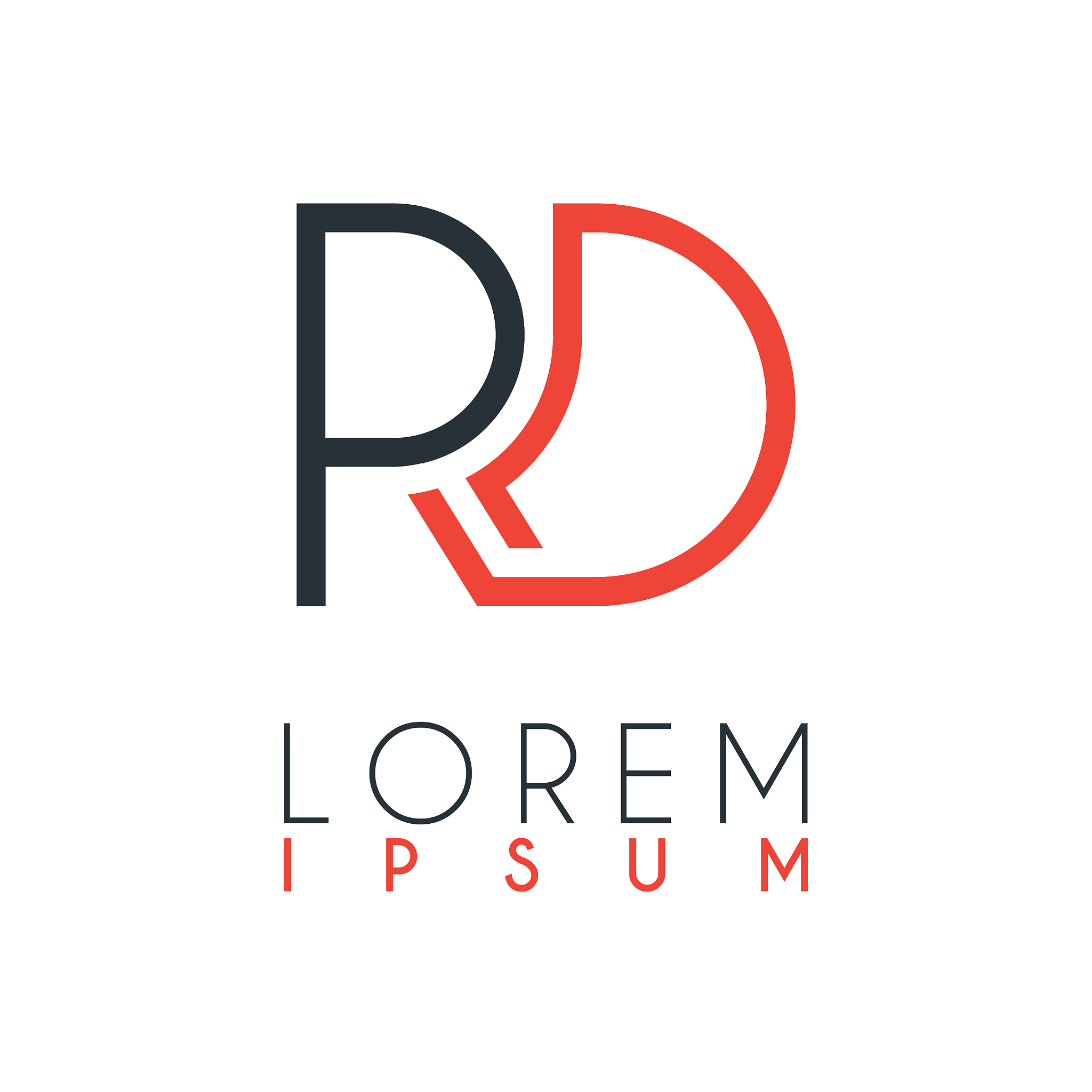 the logo between letter r and letter d or rd