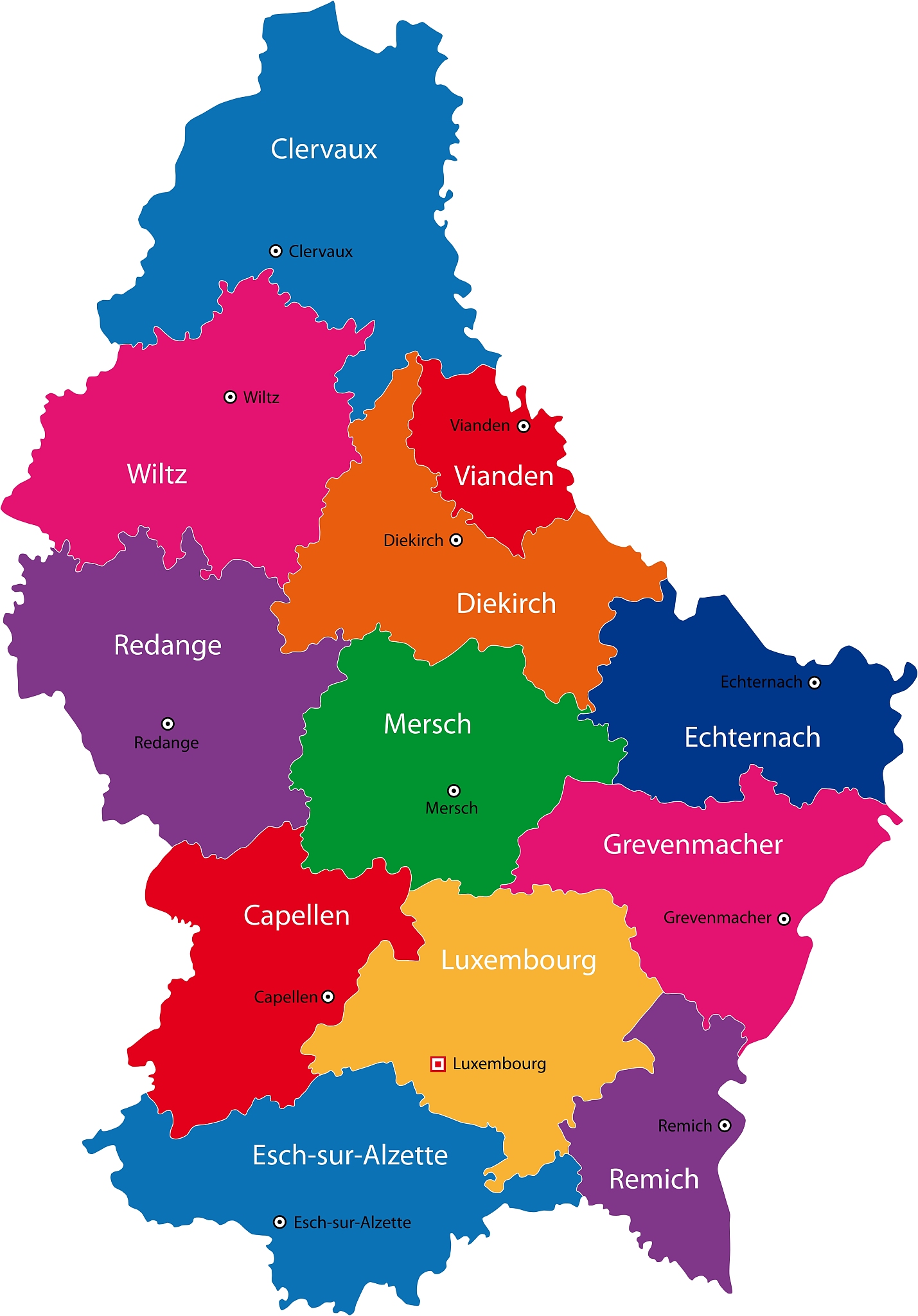 luxembourg map