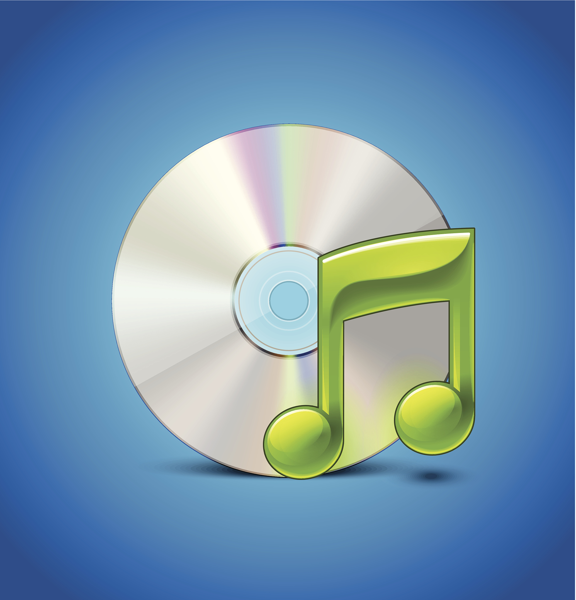 music icon with cd