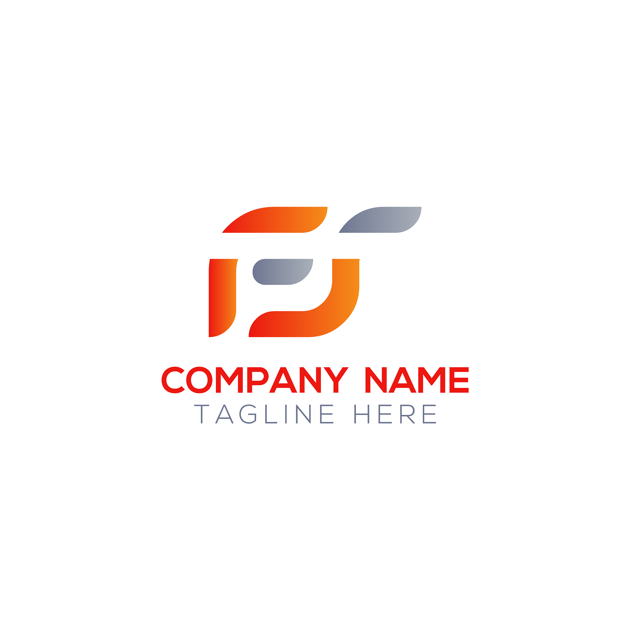initial letter fs logo design template creative