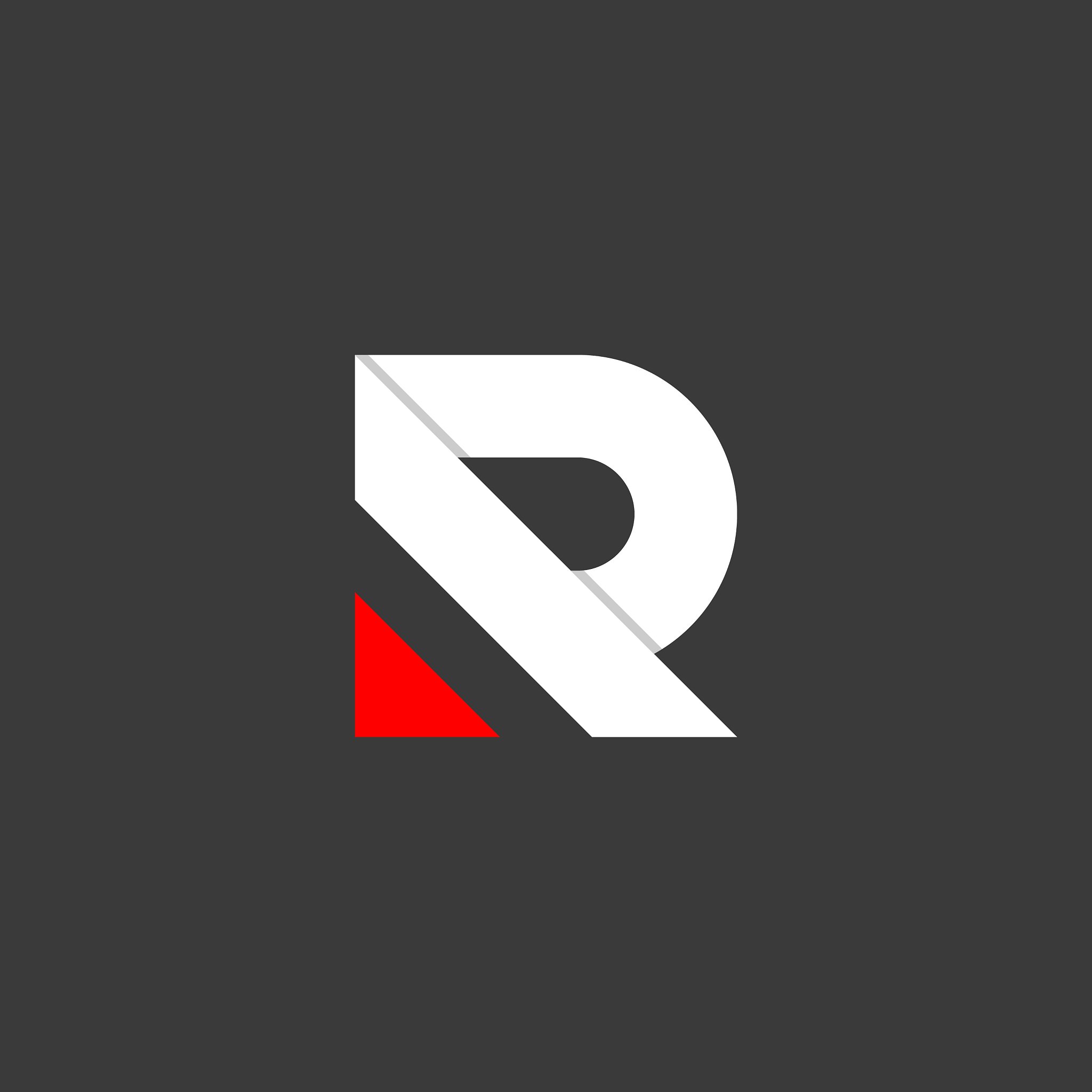 letter r flat logo design