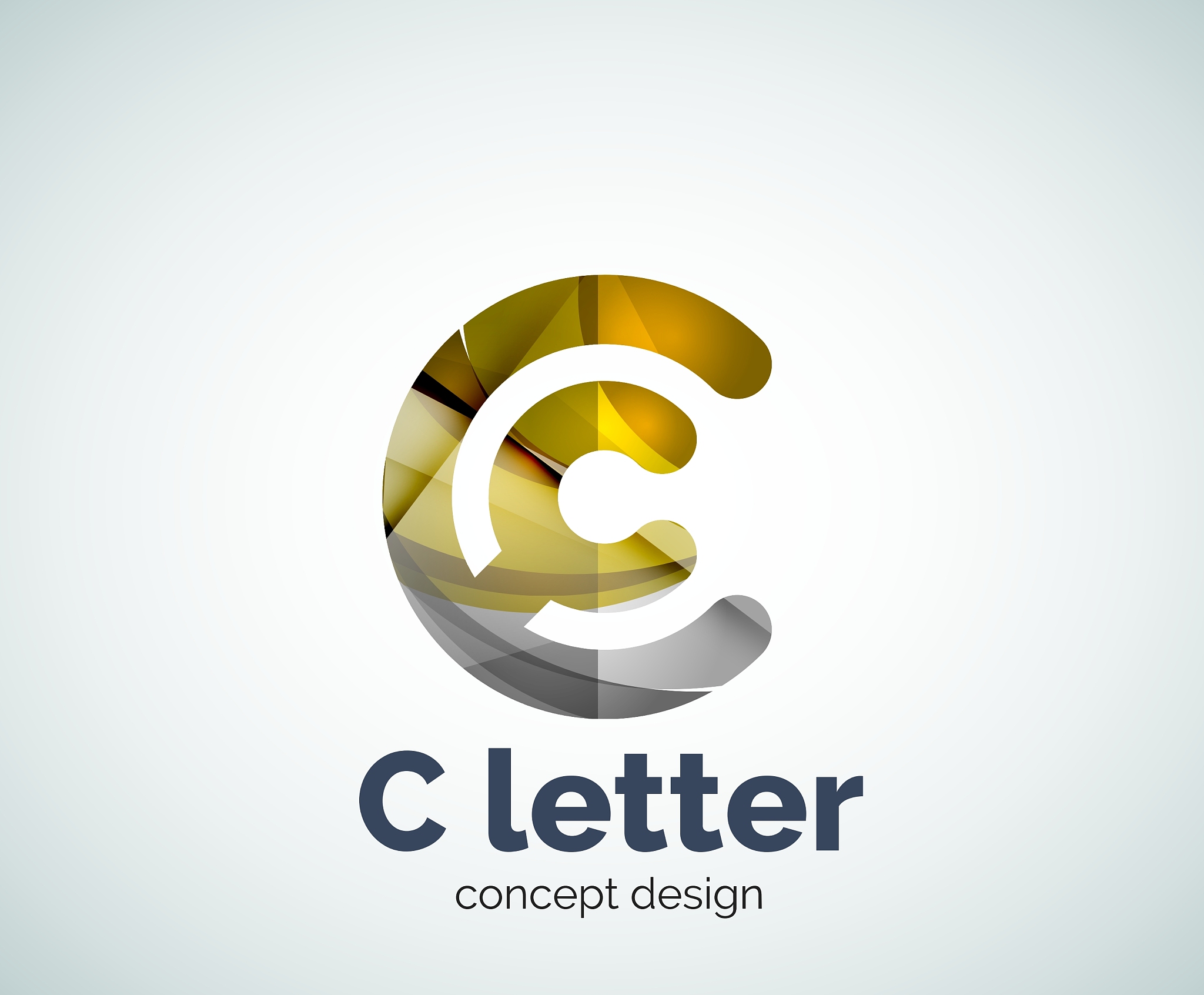 c letter concept logo template