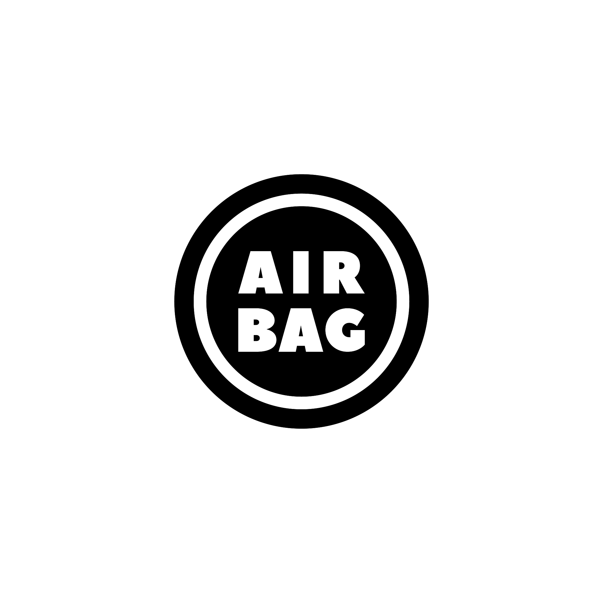 steering airbag flat vector icon