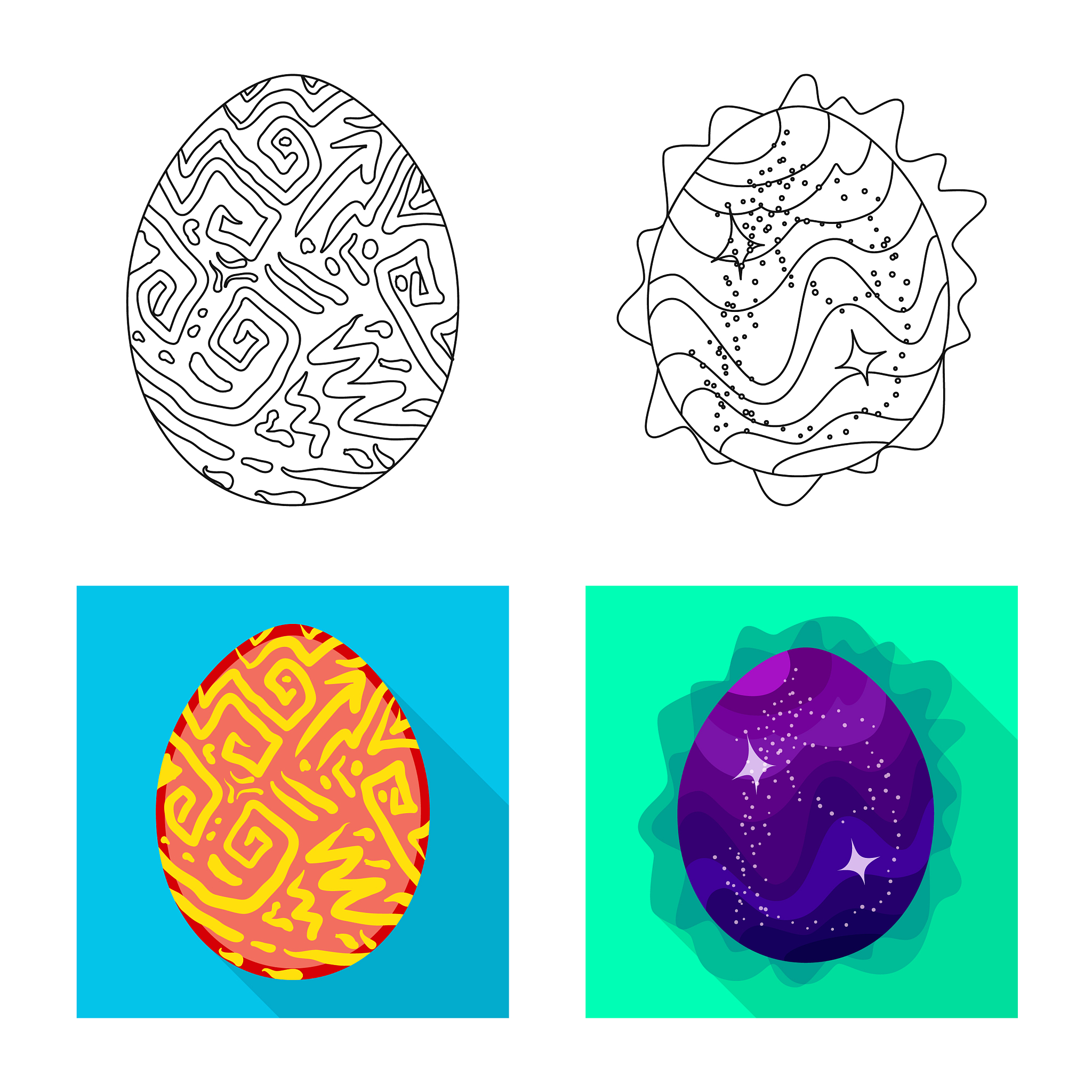 design animal and prehistoric icon set