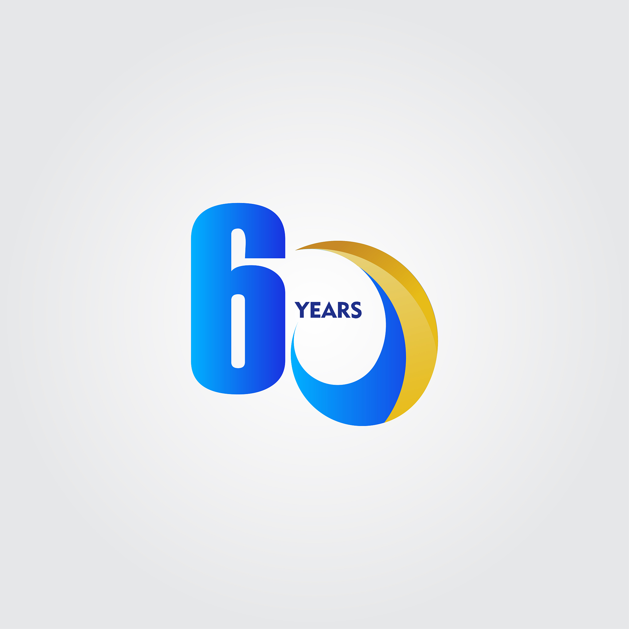 60 years anniversary celebration vector template design illustra